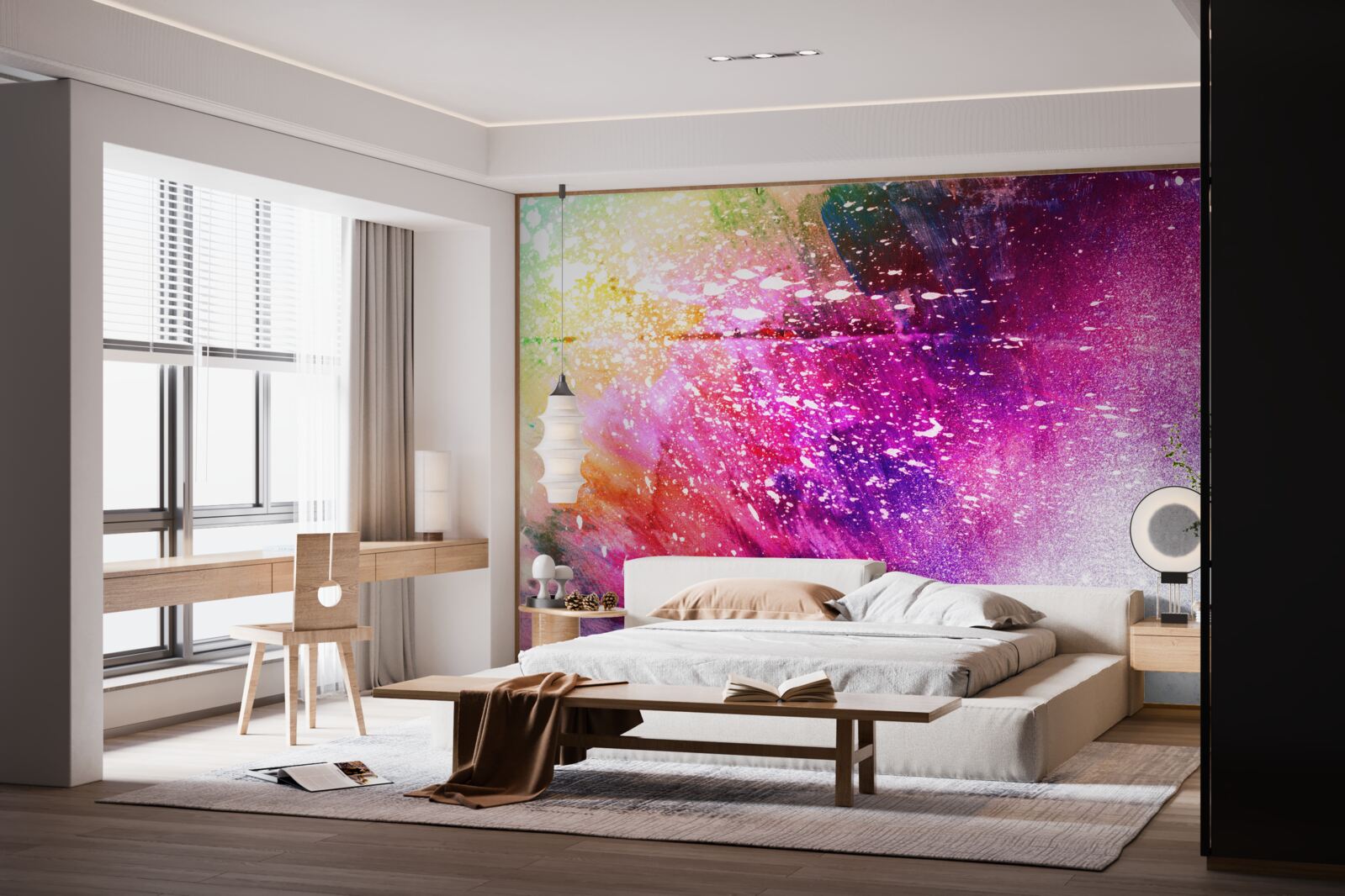 Фотошпалери фон з насиченими та яскравими кольорами