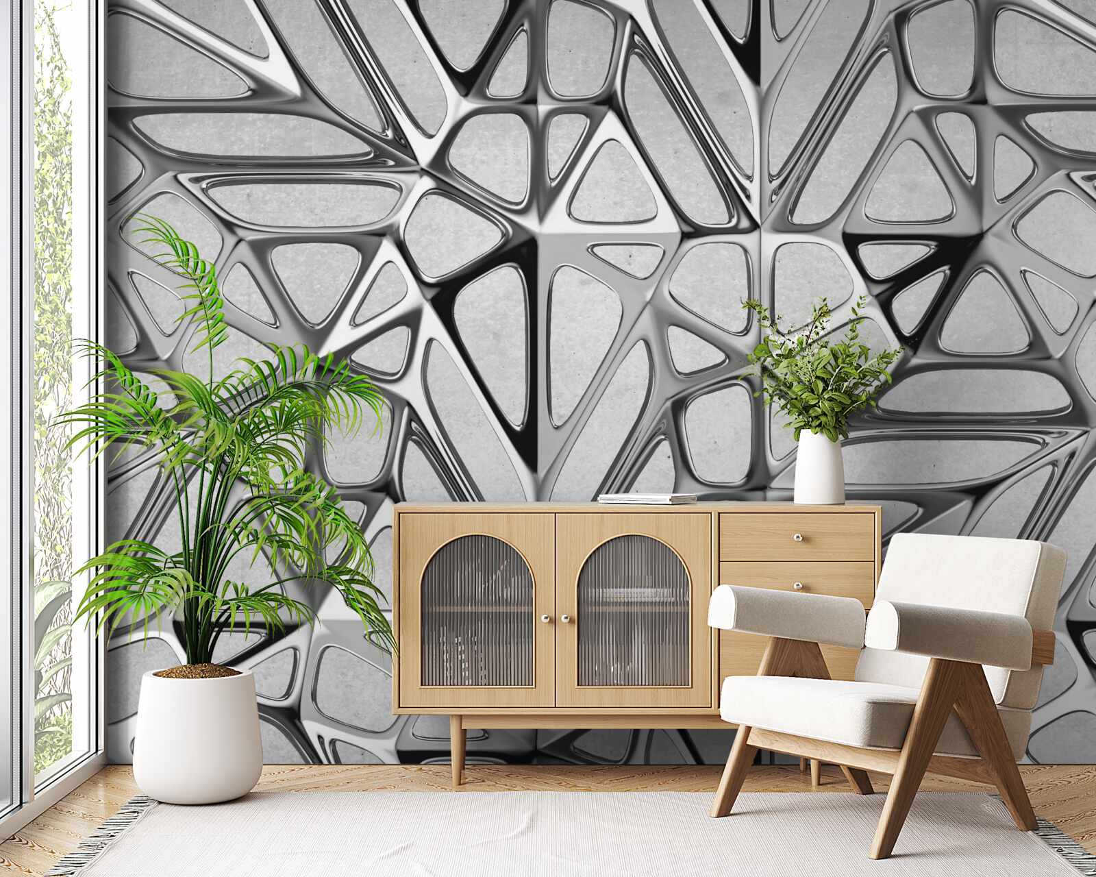 Фотошпалери абстрактний сірий металл