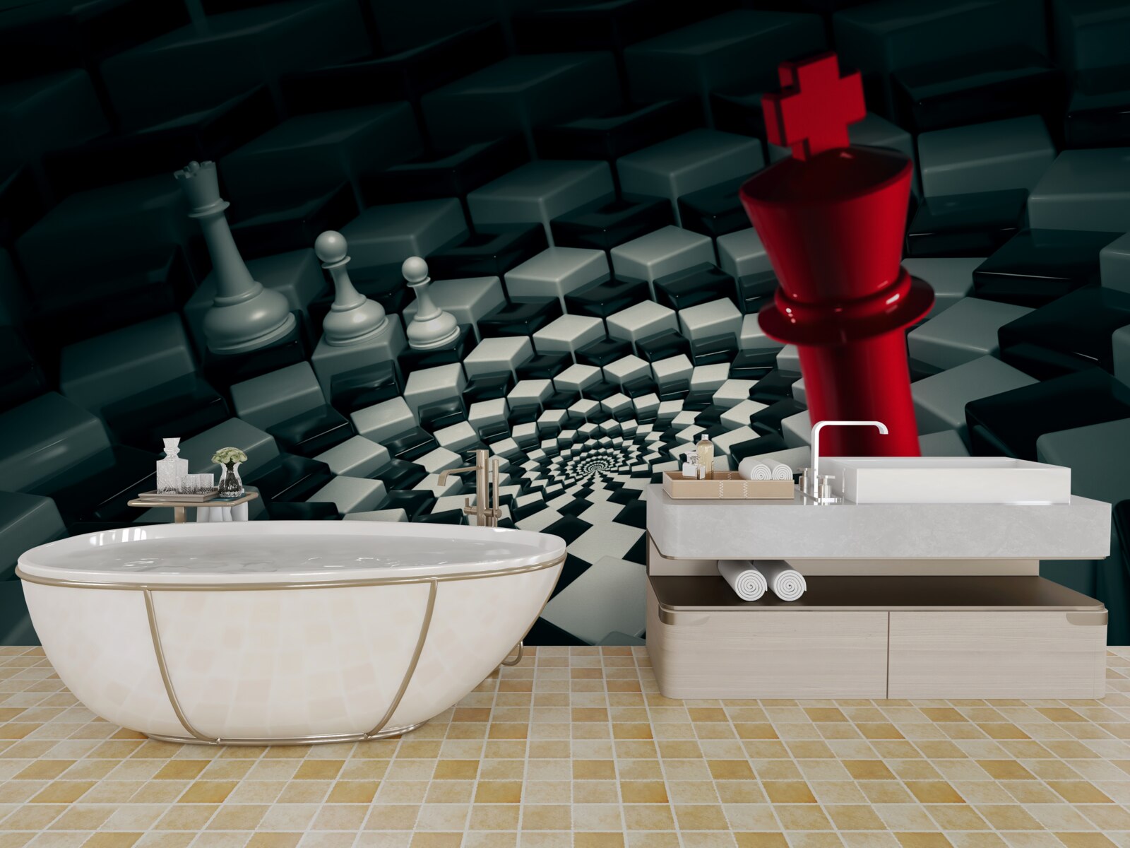 Фотошпалери великі шахові фігури