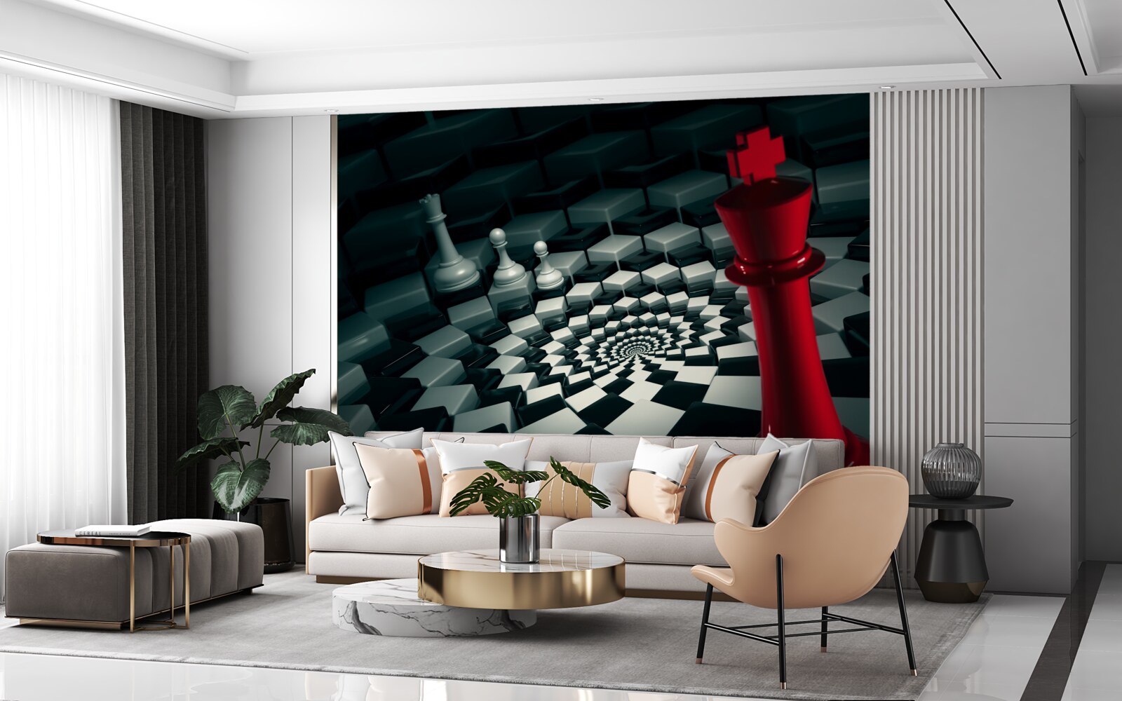 Фотошпалери великі шахові фігури