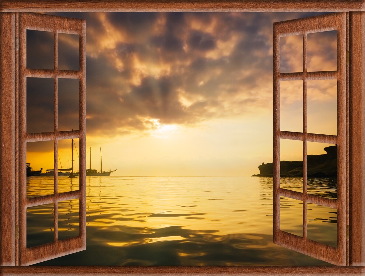 Фотошпалери чудовий краєвид за вікном