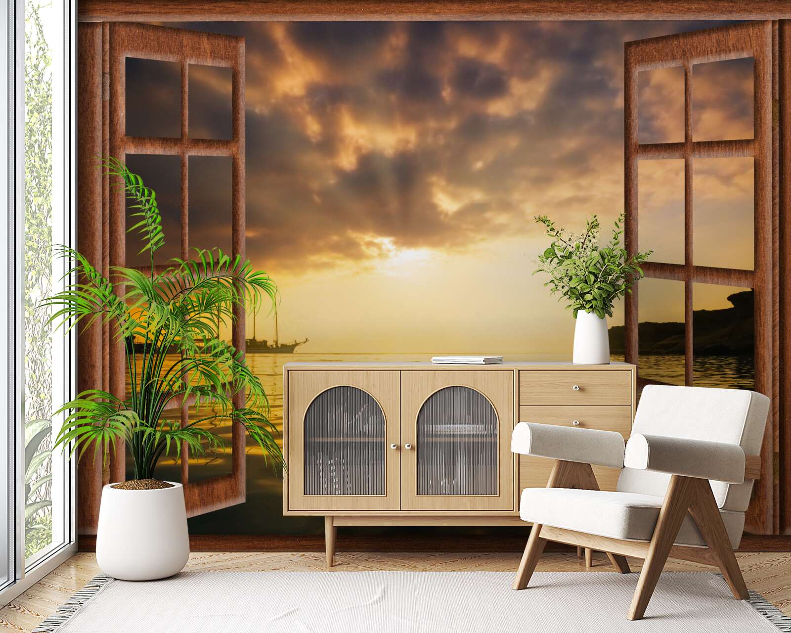 Фотошпалери чудовий краєвид за вікном