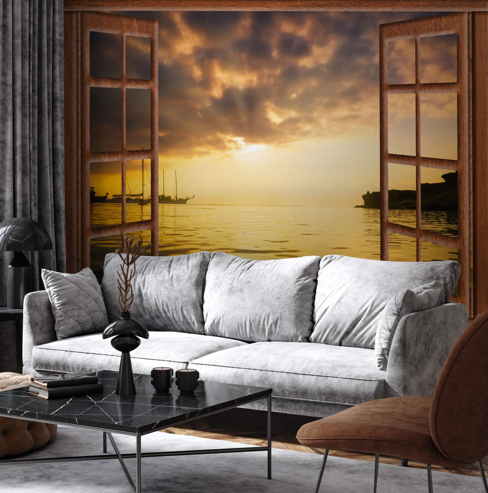 Фотошпалери чудовий краєвид за вікном