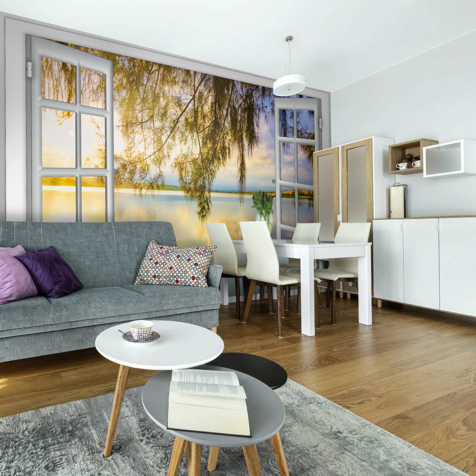 Фотошпалери вид на воду з вікна