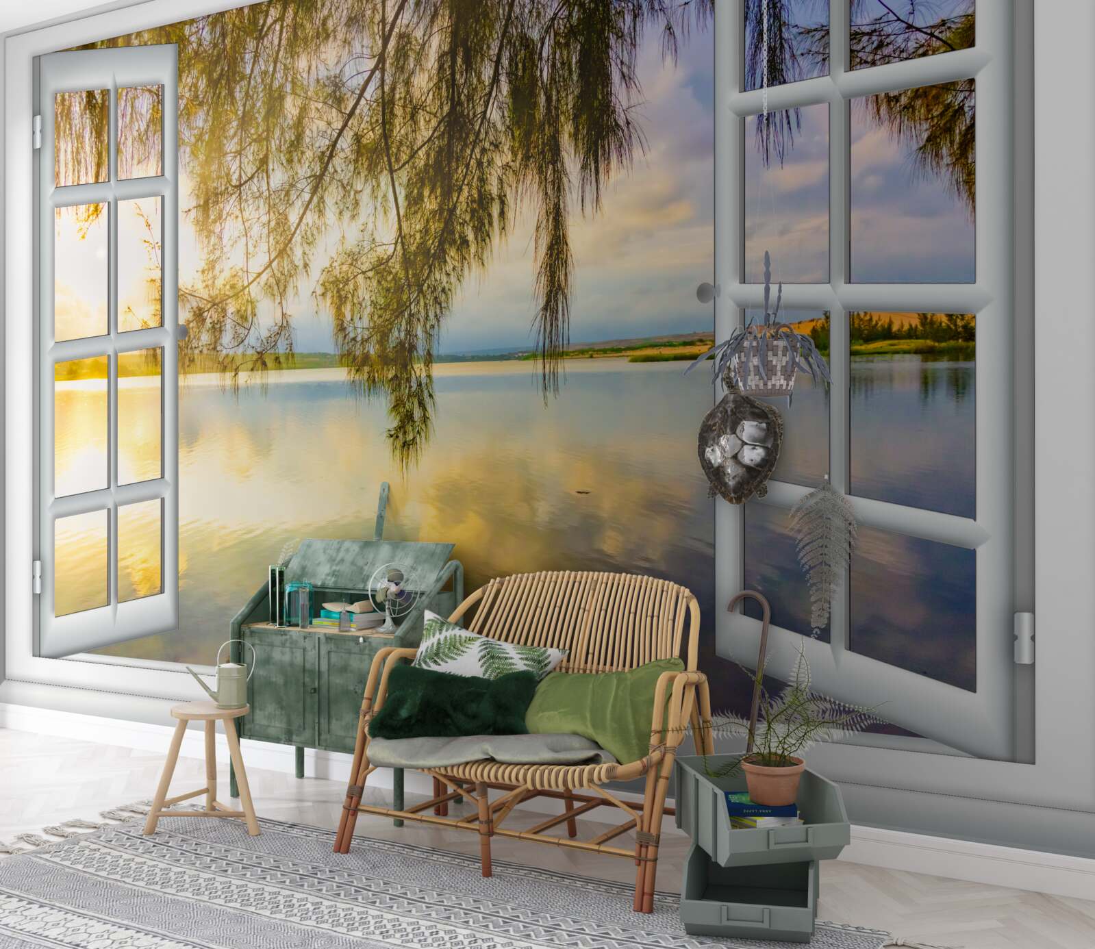 Фотошпалери вид на воду з вікна