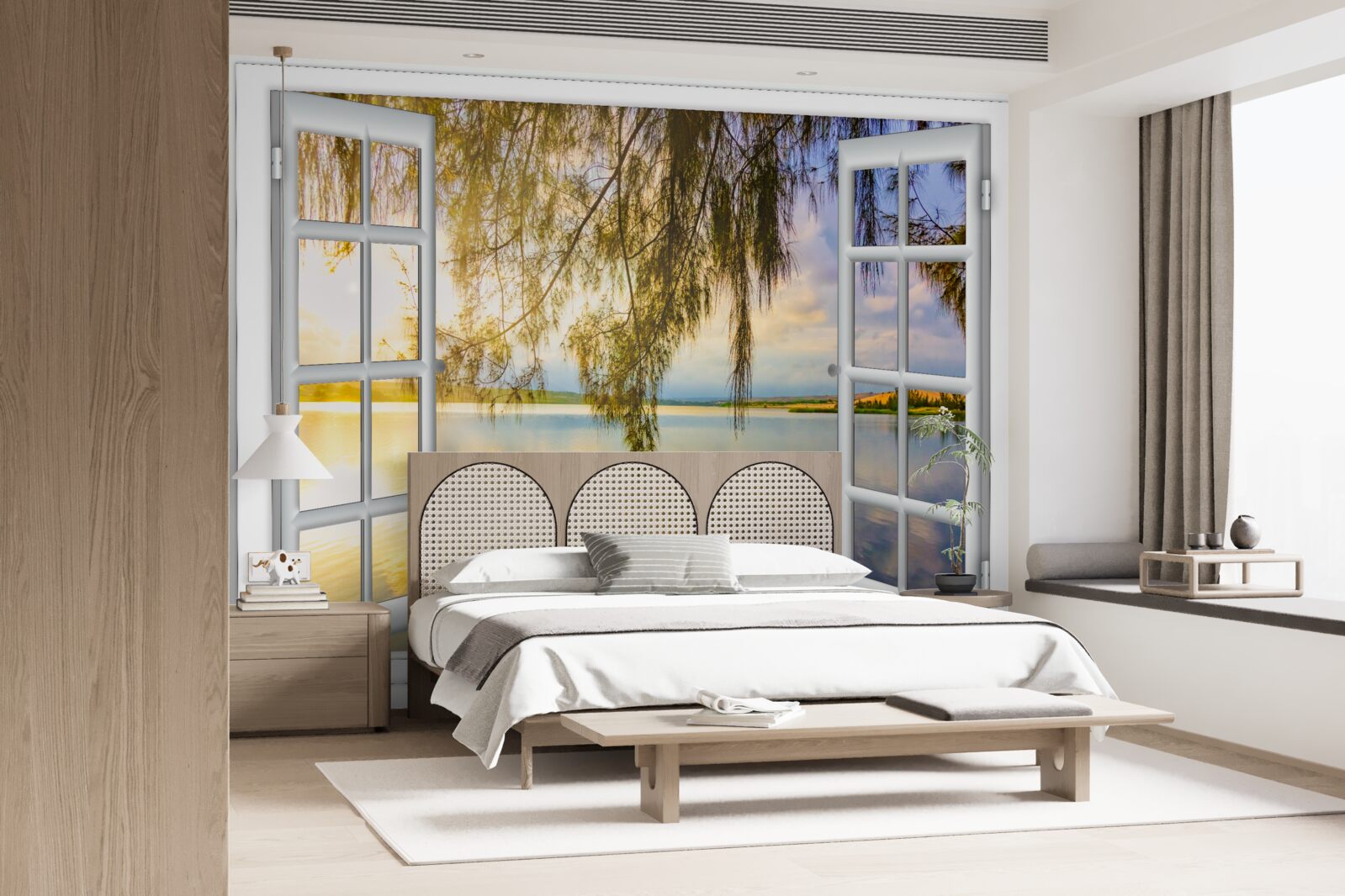 Фотошпалери вид на воду з вікна