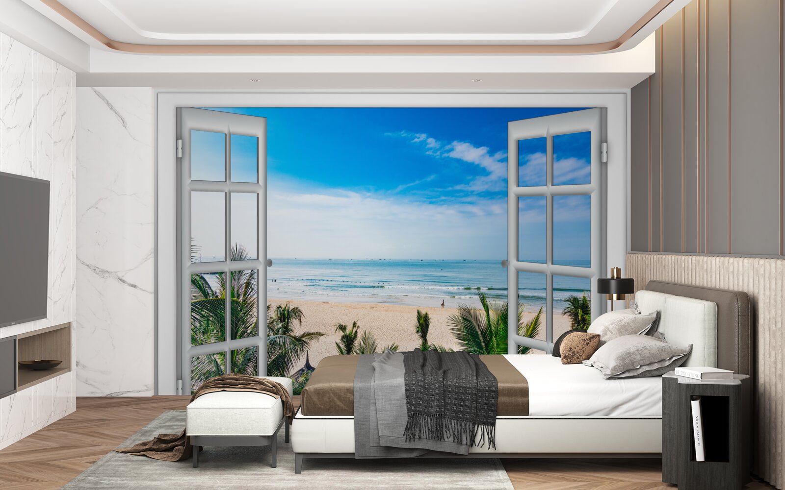 Фотошпалери відкриті вікна з прекрасним видом