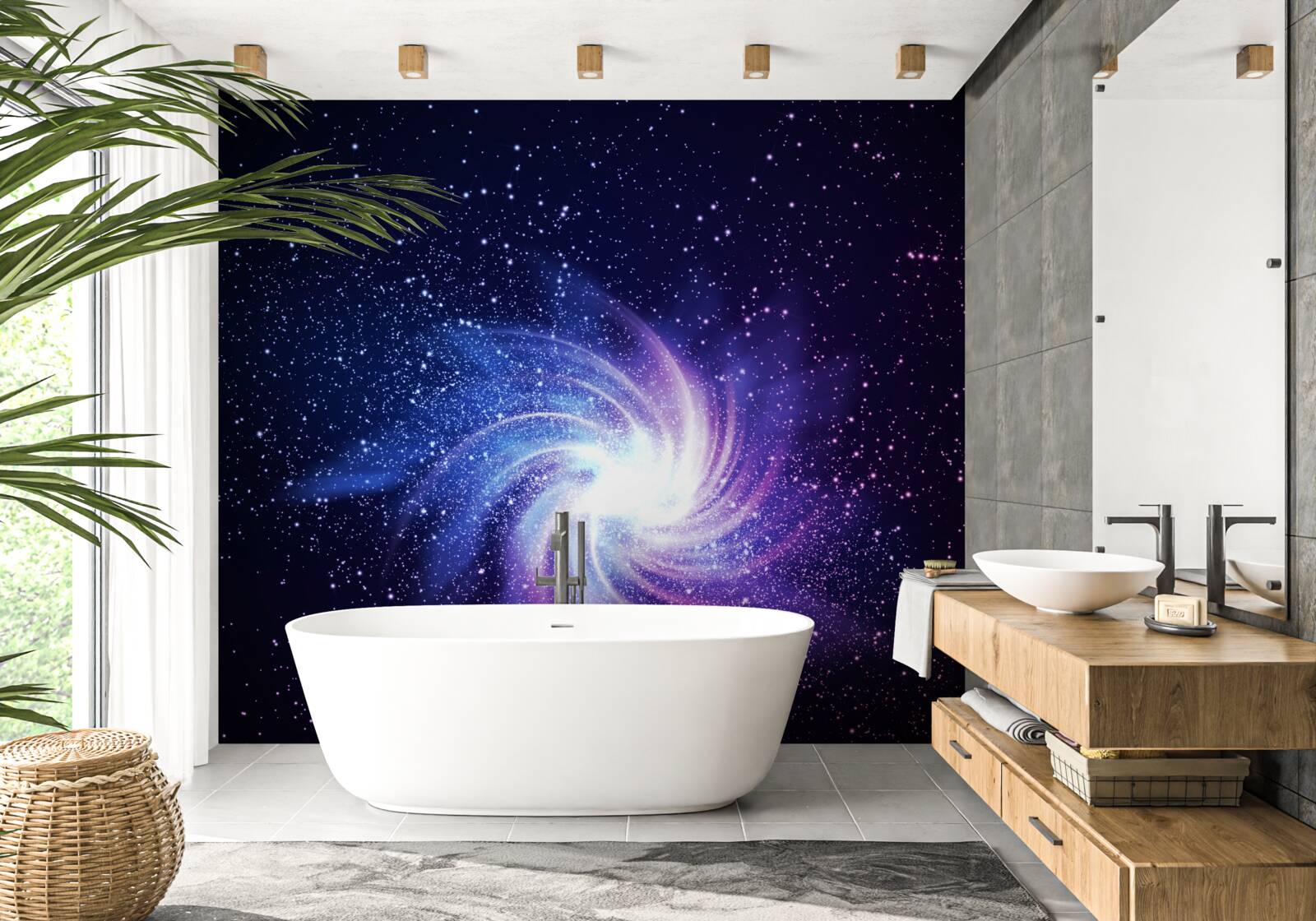 Фотошпалери вихор у космосі серед зірок