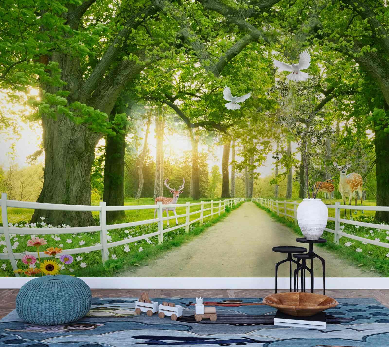 Фотошпалери доріжка для романтичних прогулянок