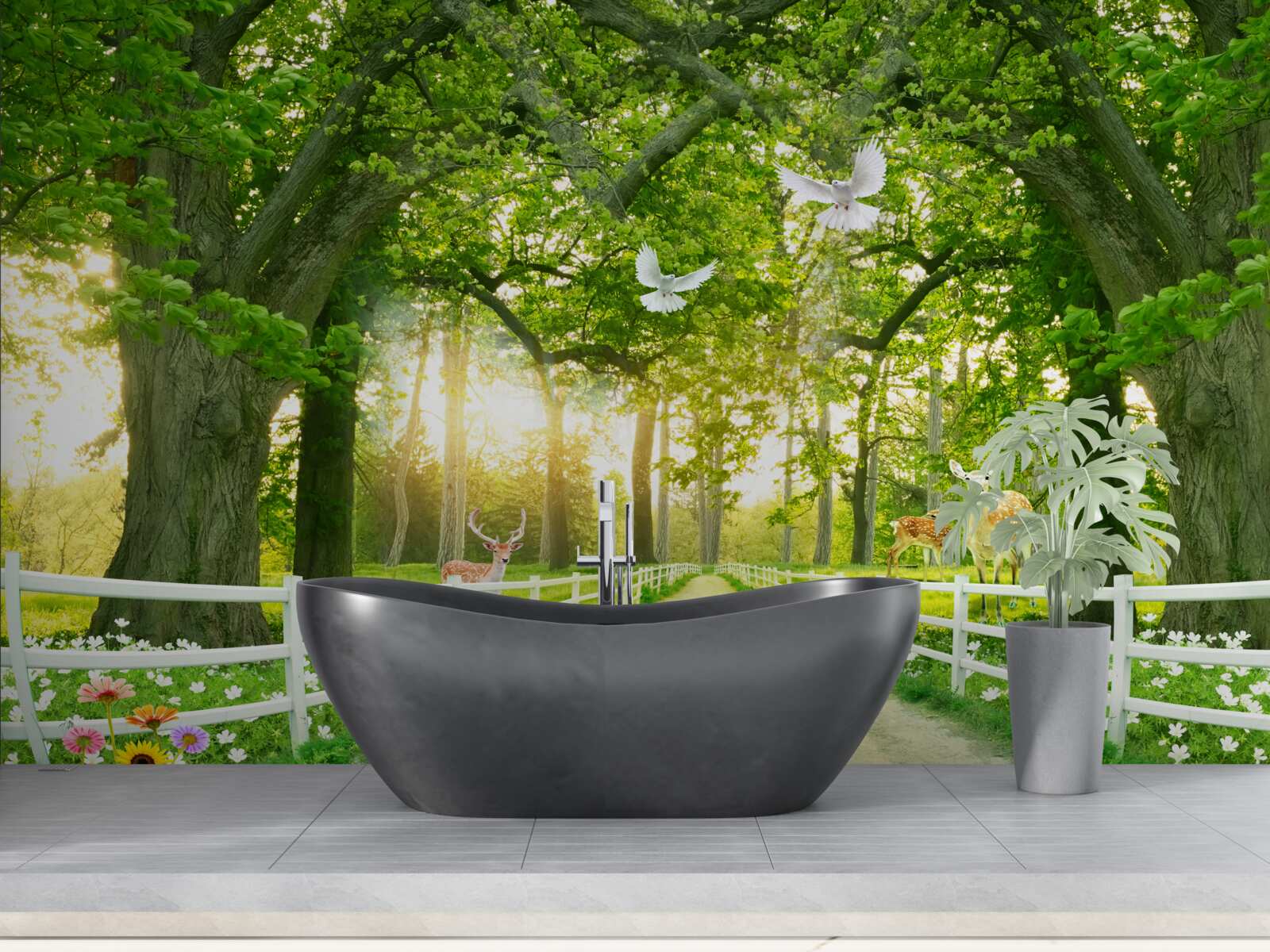 Фотошпалери доріжка для романтичних прогулянок