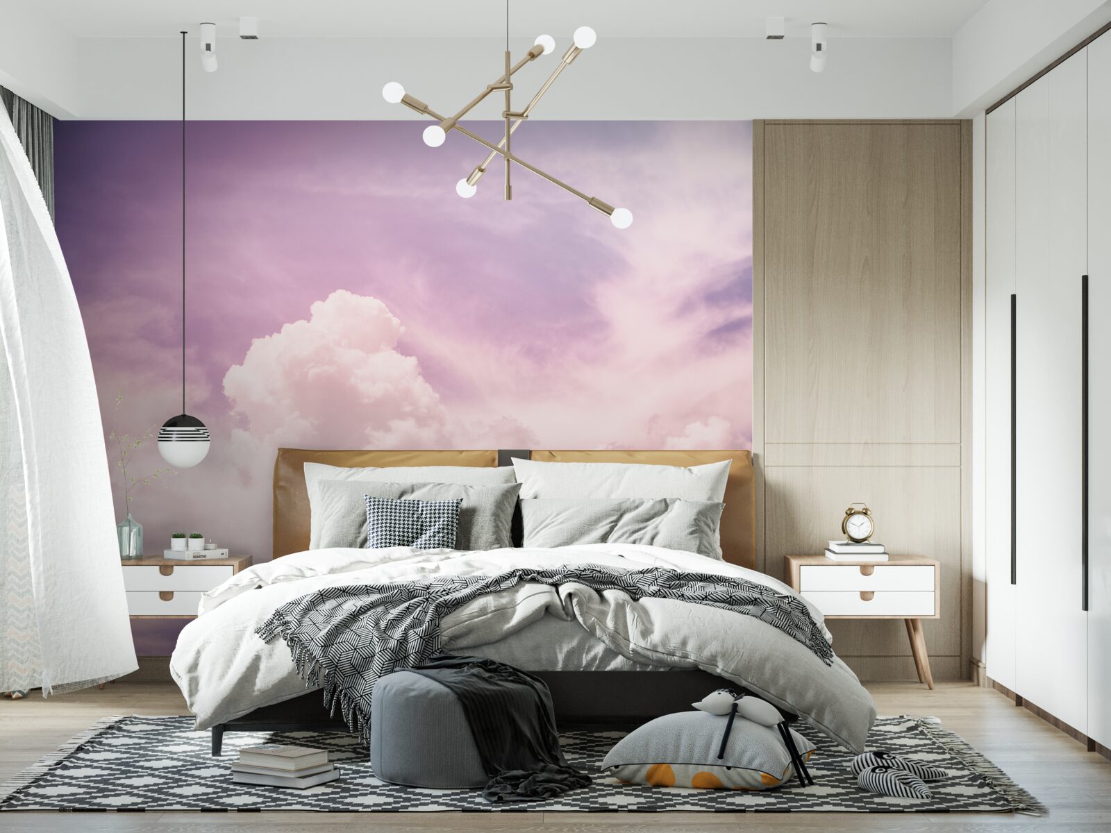 Фотошпалери м'яке небо з хмарами