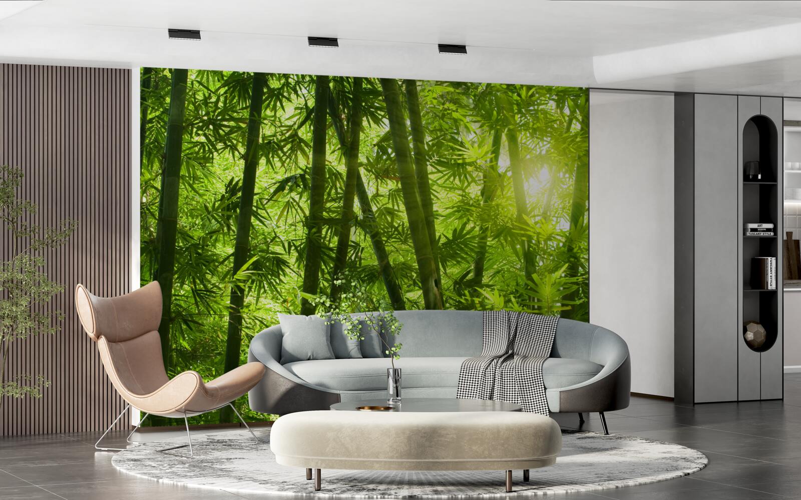 Фотошпалери сонце намагається пробитися крізь густий ліс