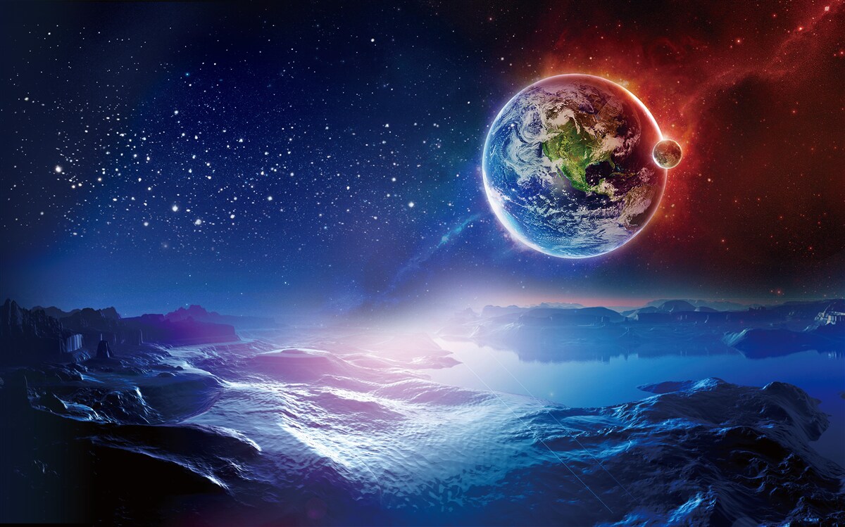 Фотошпалери погляд на Землю з іншої планети