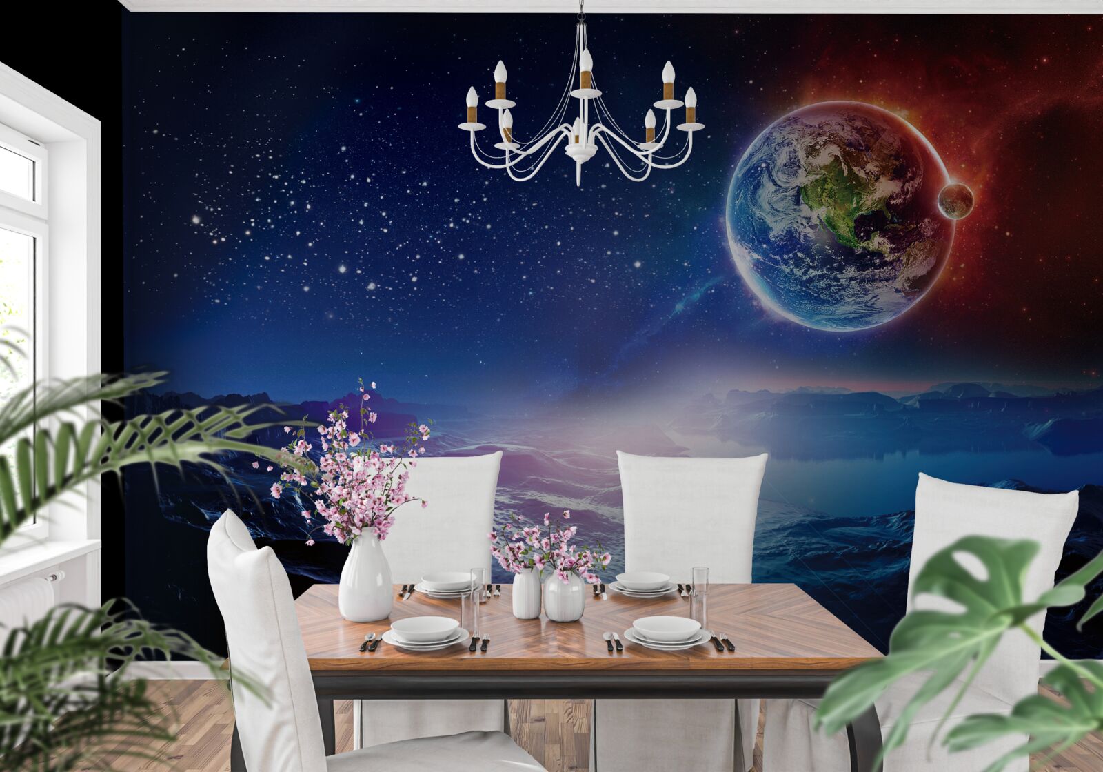 Фотошпалери погляд на Землю з іншої планети