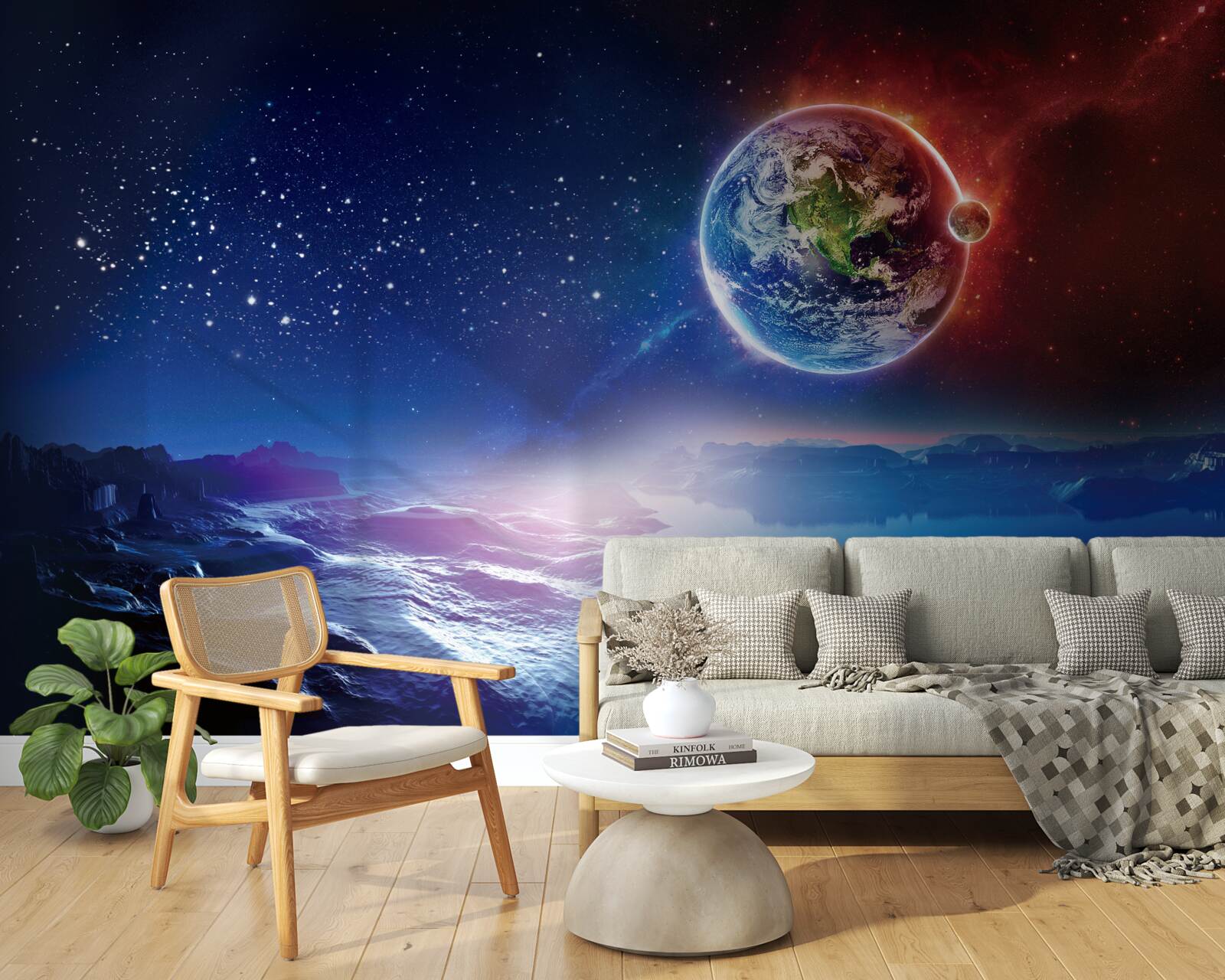 Фотошпалери погляд на Землю з іншої планети