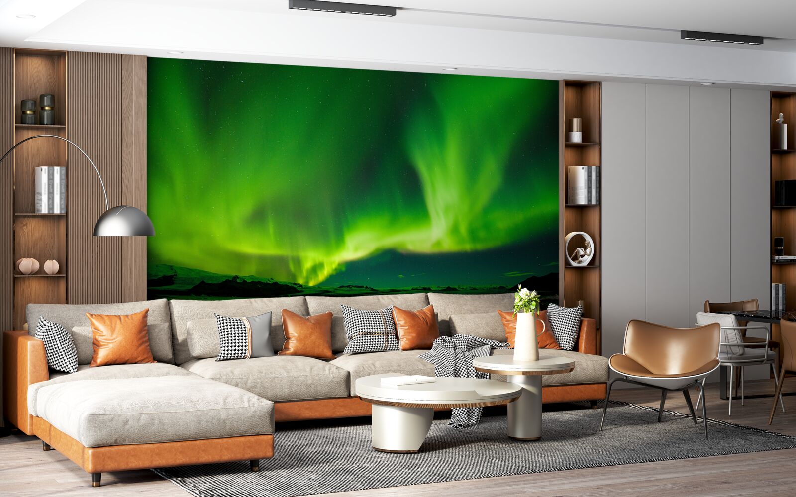 Фотошпалери зачаровує чудове полярне сяйво