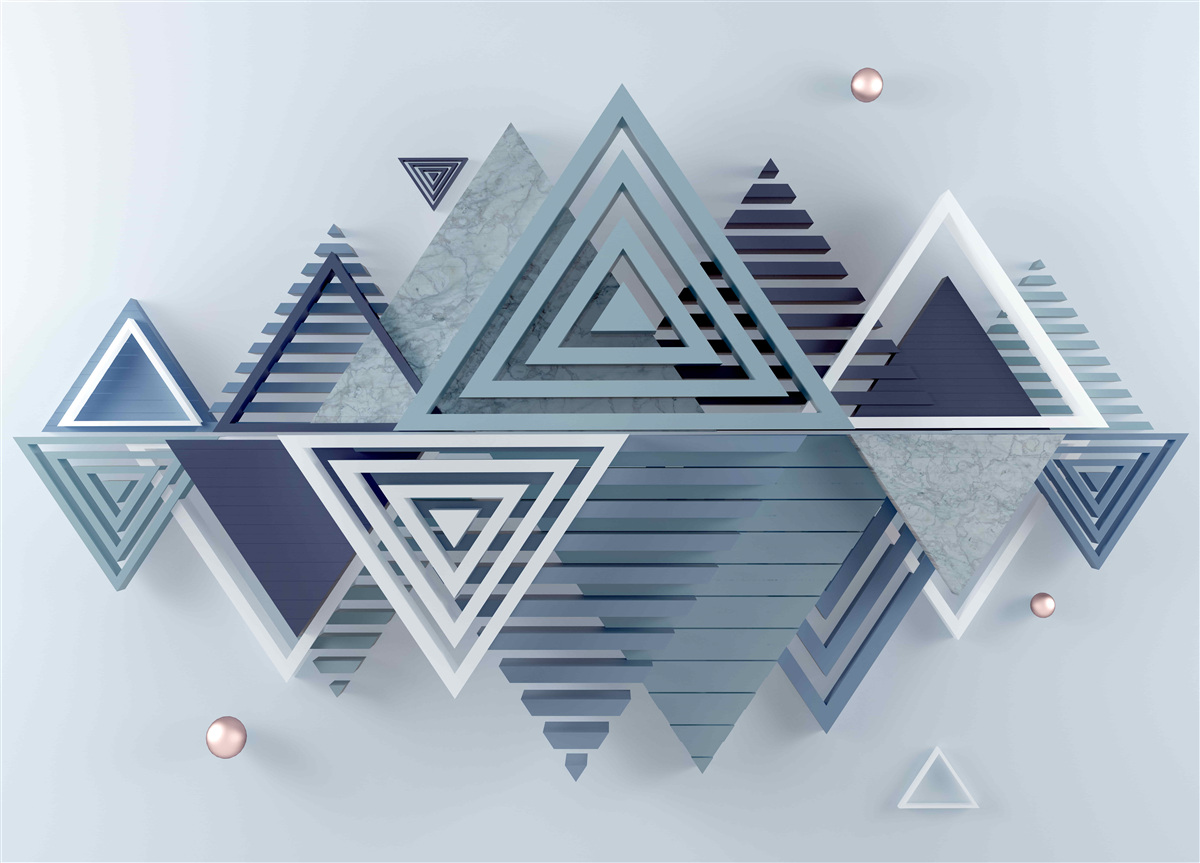 Фотошпалери барвисті та абстрактні трикутні форми