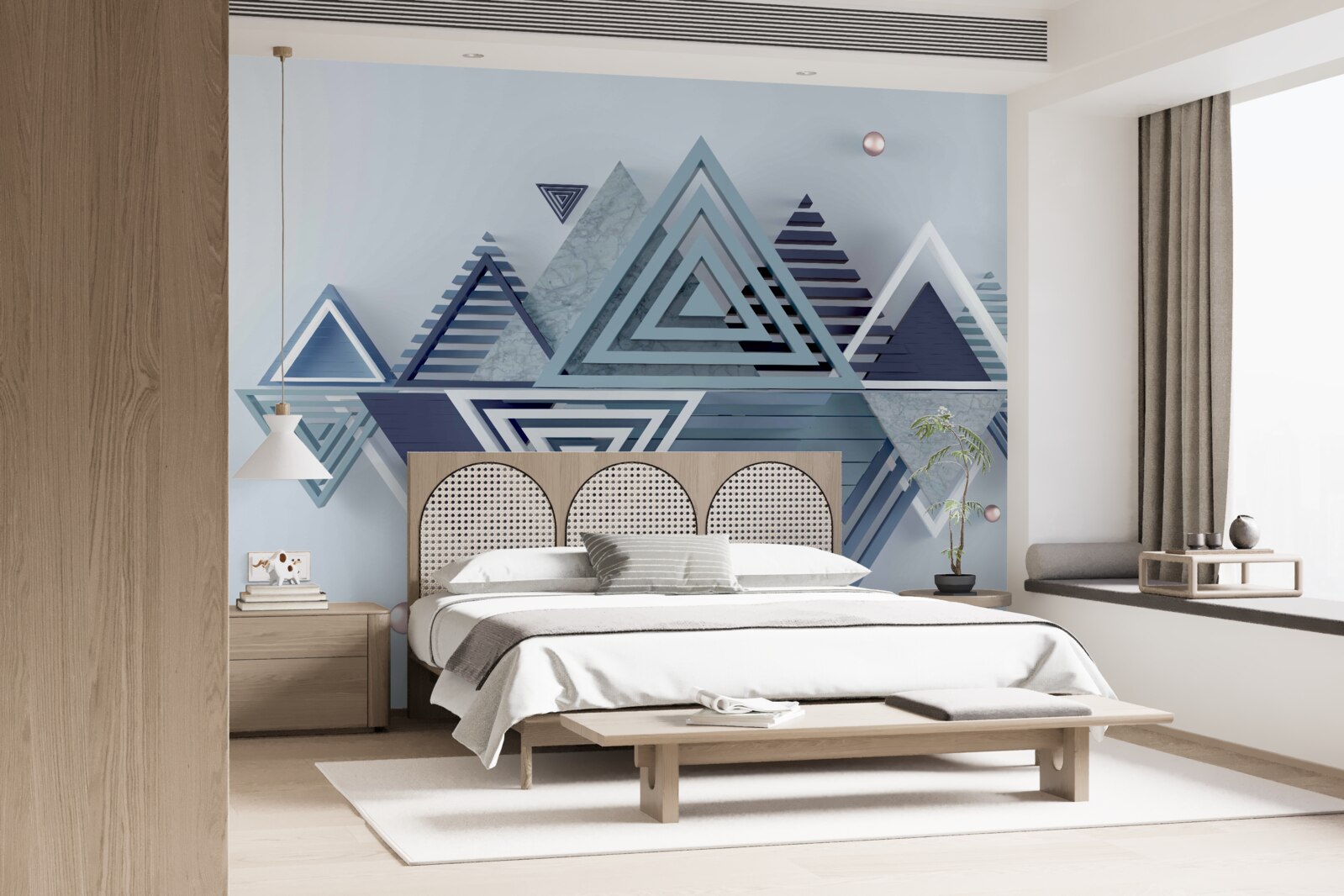 Фотошпалери барвисті та абстрактні трикутні форми