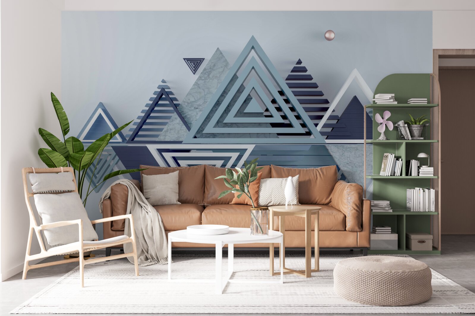 Фотошпалери барвисті та абстрактні трикутні форми