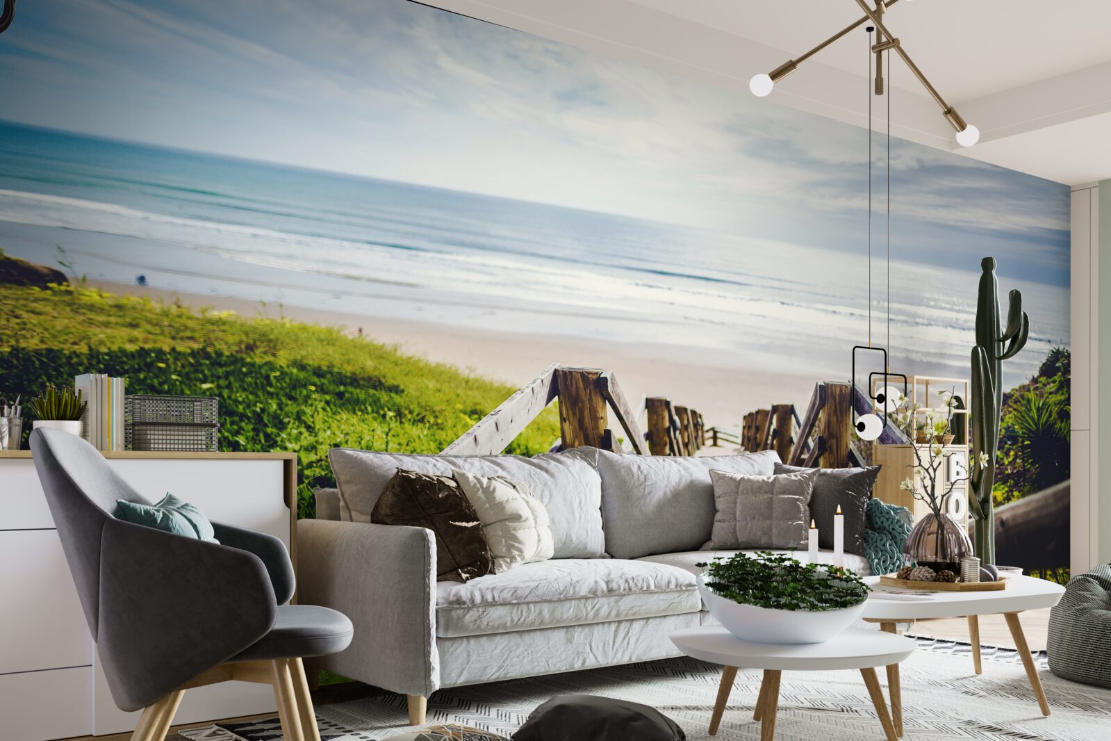 Фотошпалери сходи, що спускаються до води