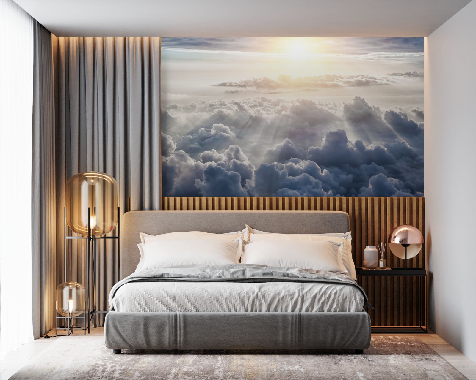 Фотошпалери Світло було високо над пишними хмарами