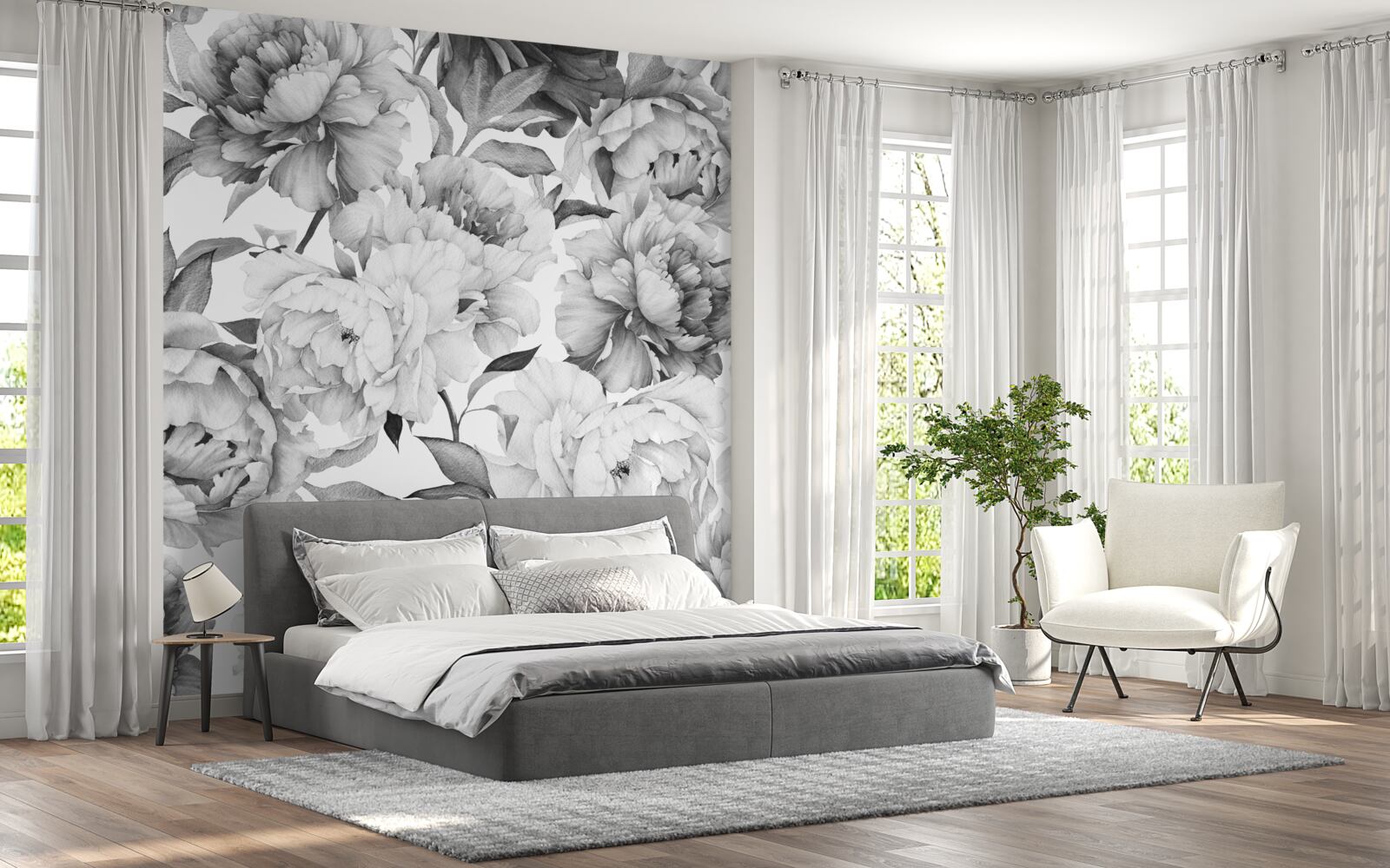 Фотошпалери великі, пишні квіти