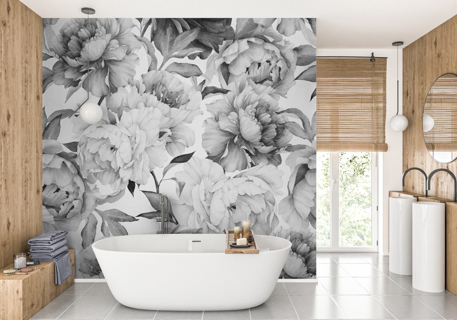 Фотошпалери великі, пишні квіти