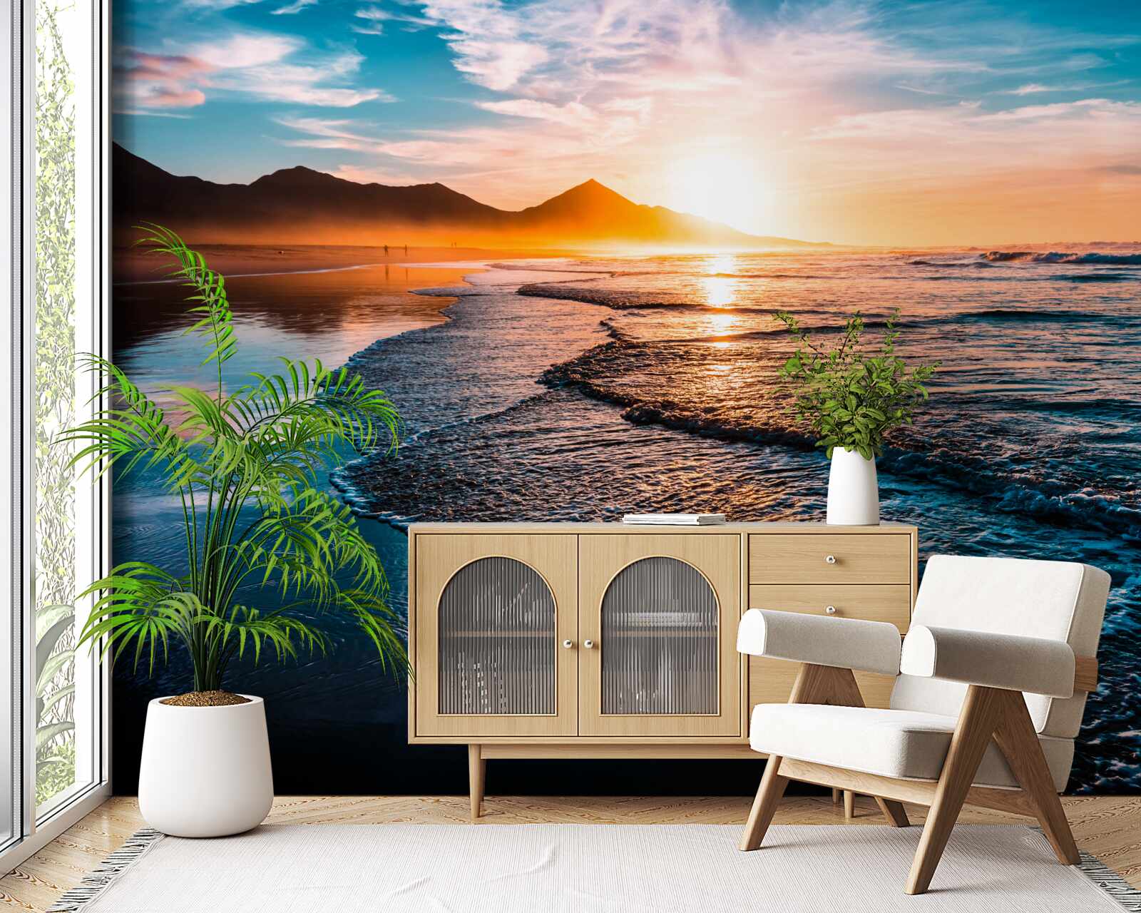 Фотошпалери вода відбиває сонячні промені