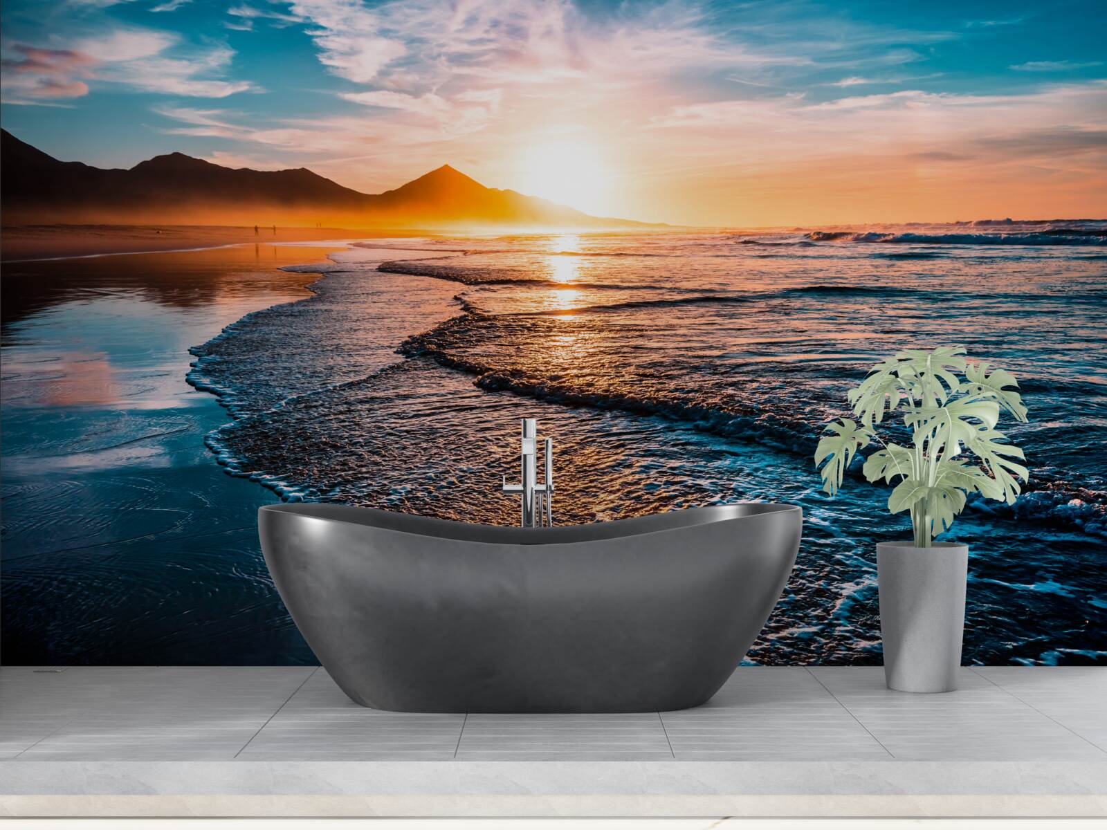 Фотошпалери вода відбиває сонячні промені