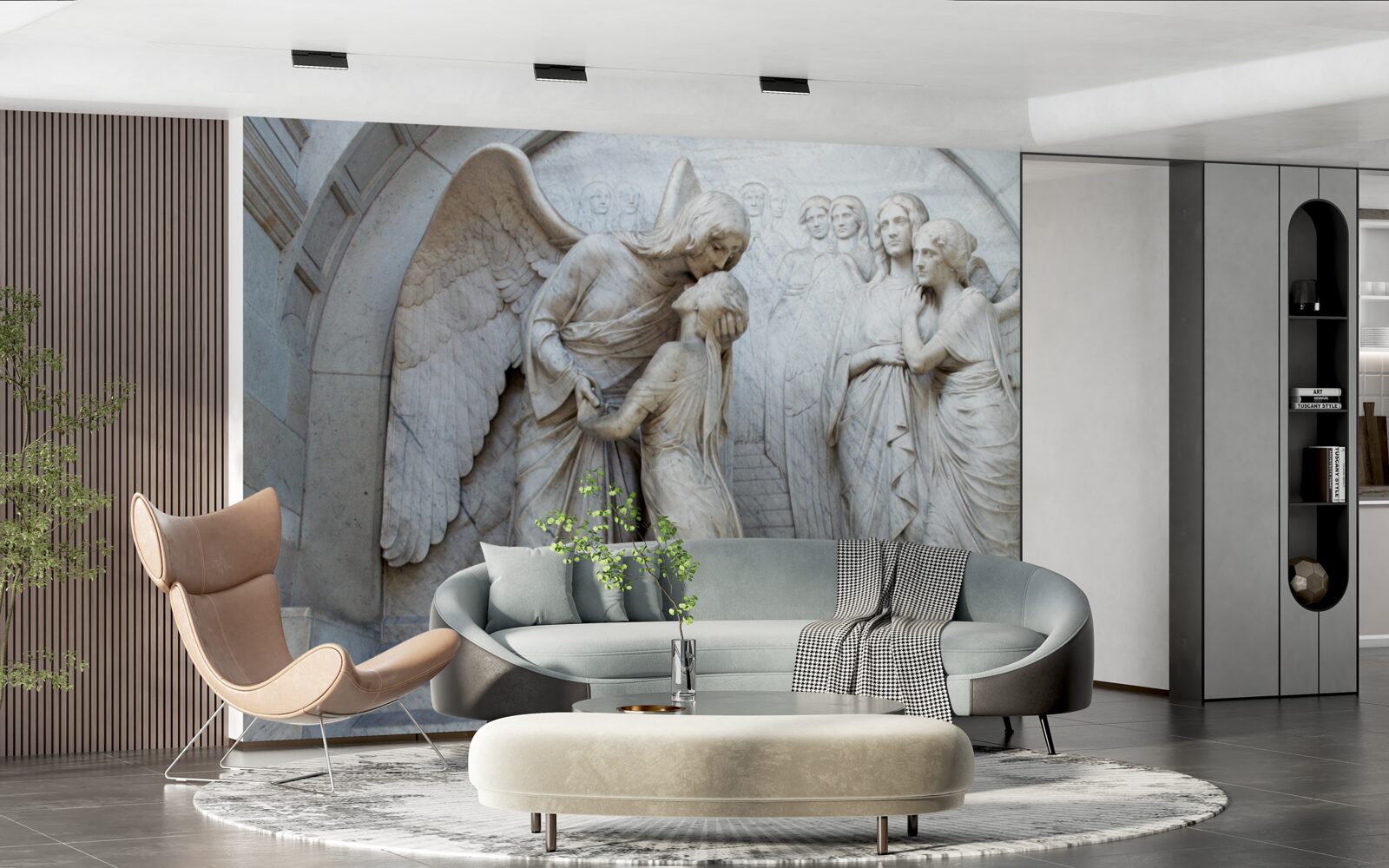 Фотошпалери композиція скульптур ангелів