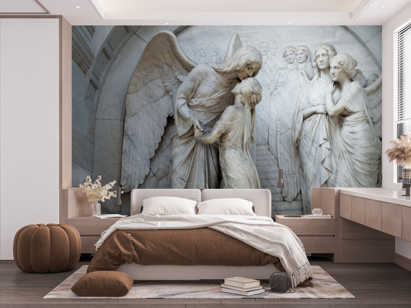 Фотошпалери композиція скульптур ангелів