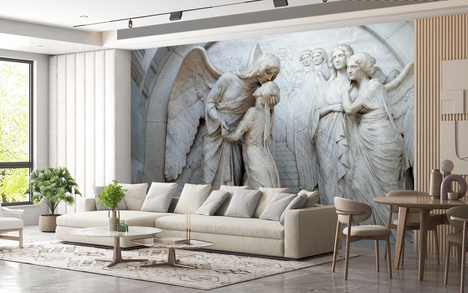 Фотошпалери композиція скульптур ангелів