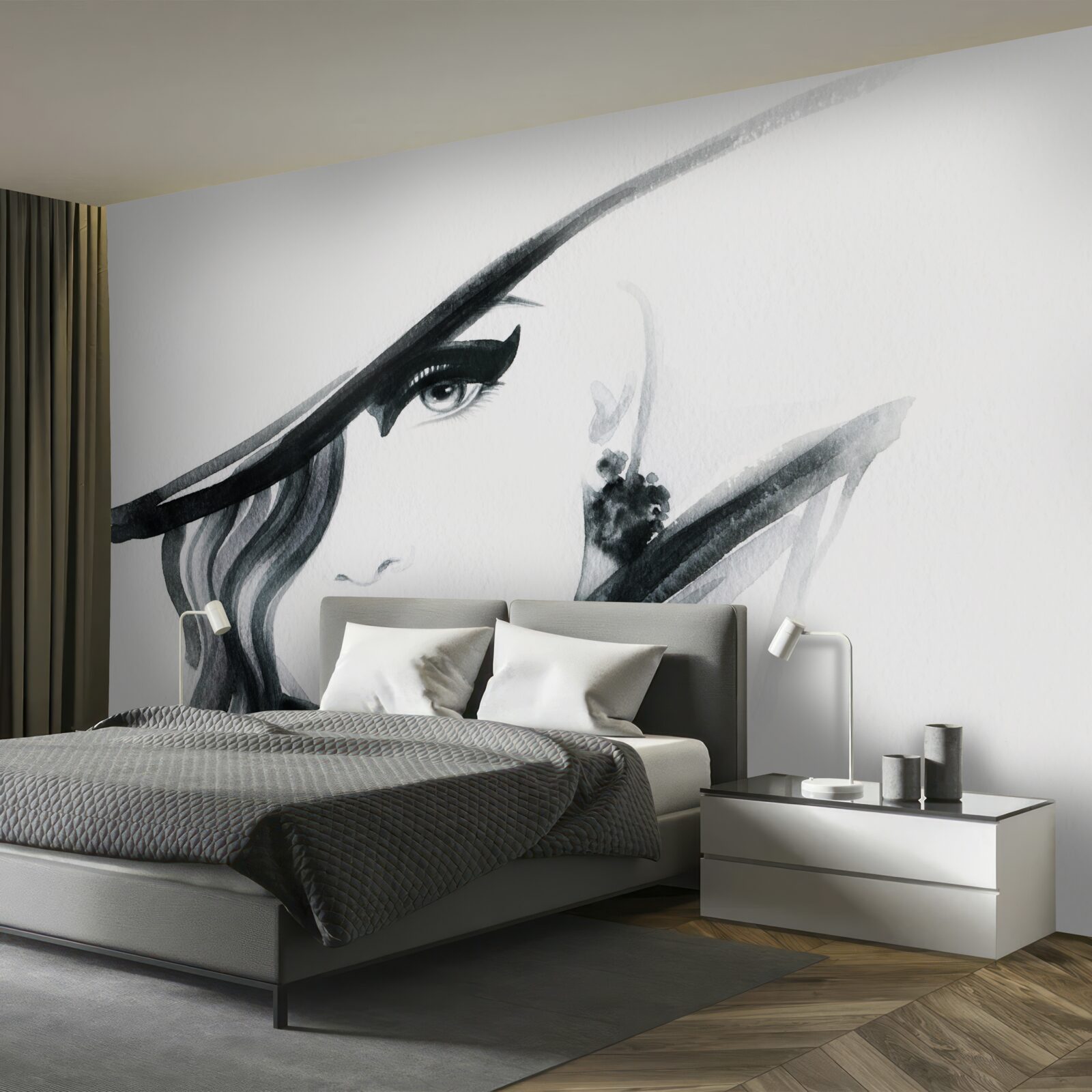 Фотошпалери зображення дівчини з червоними губами