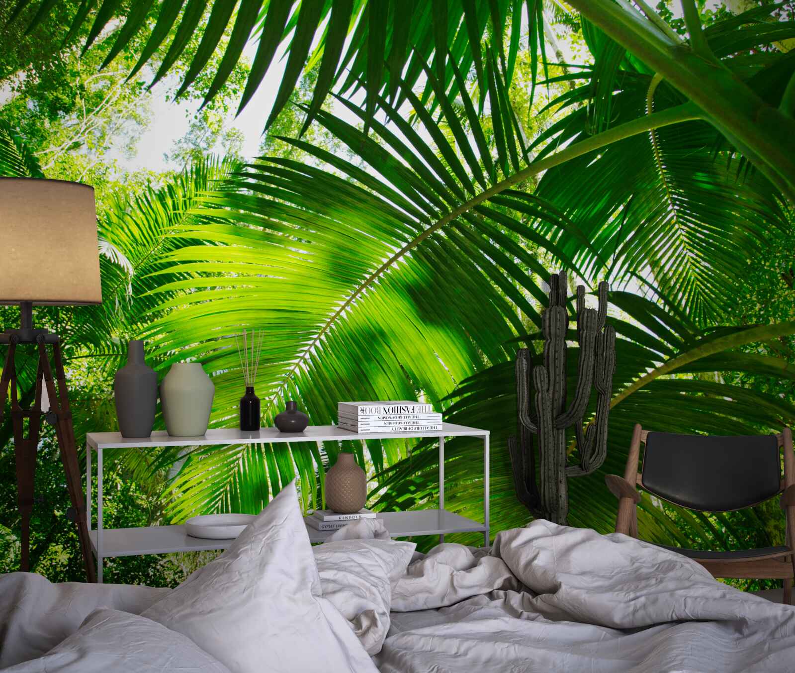 Фотошпалери велике зелене листя