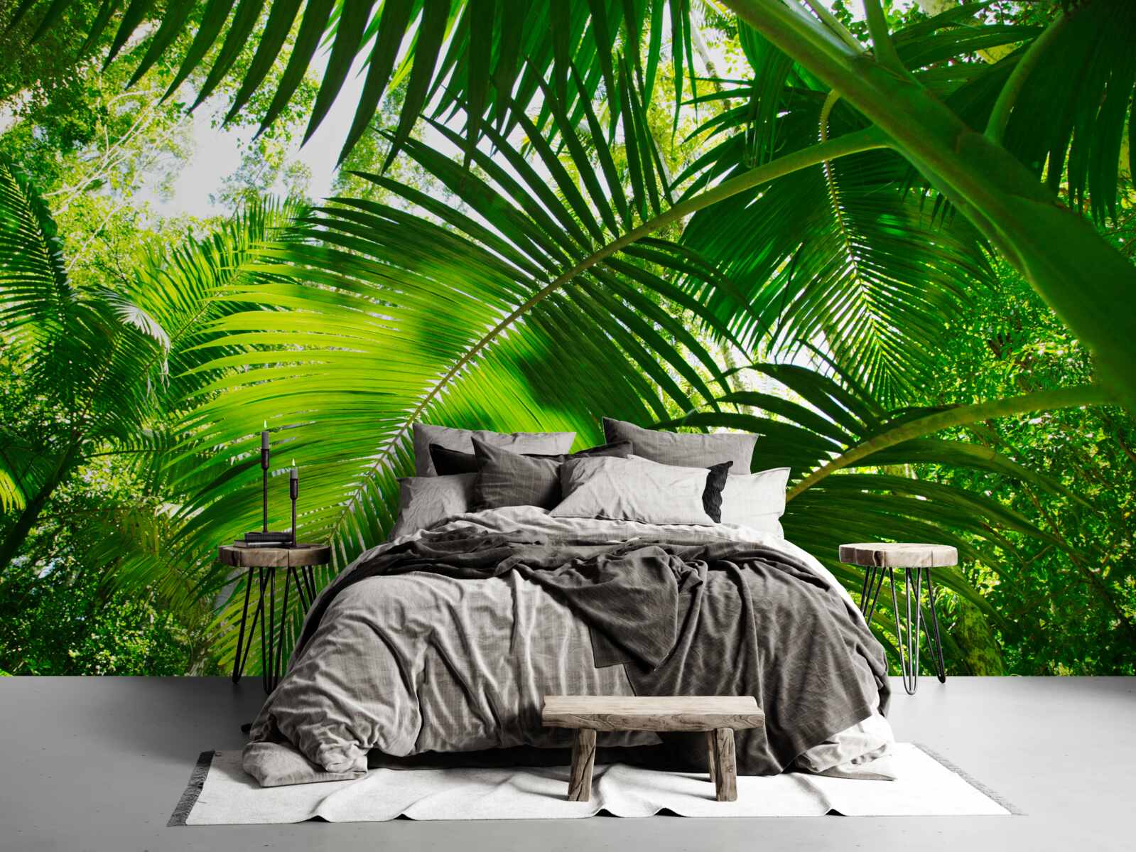 Фотошпалери велике зелене листя