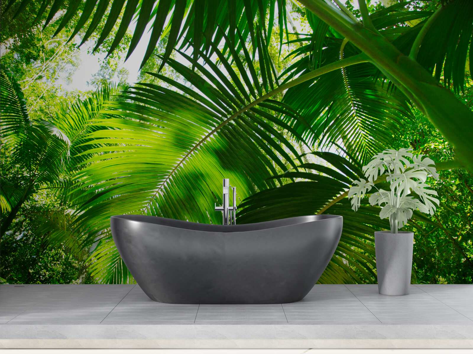 Фотошпалери велике зелене листя