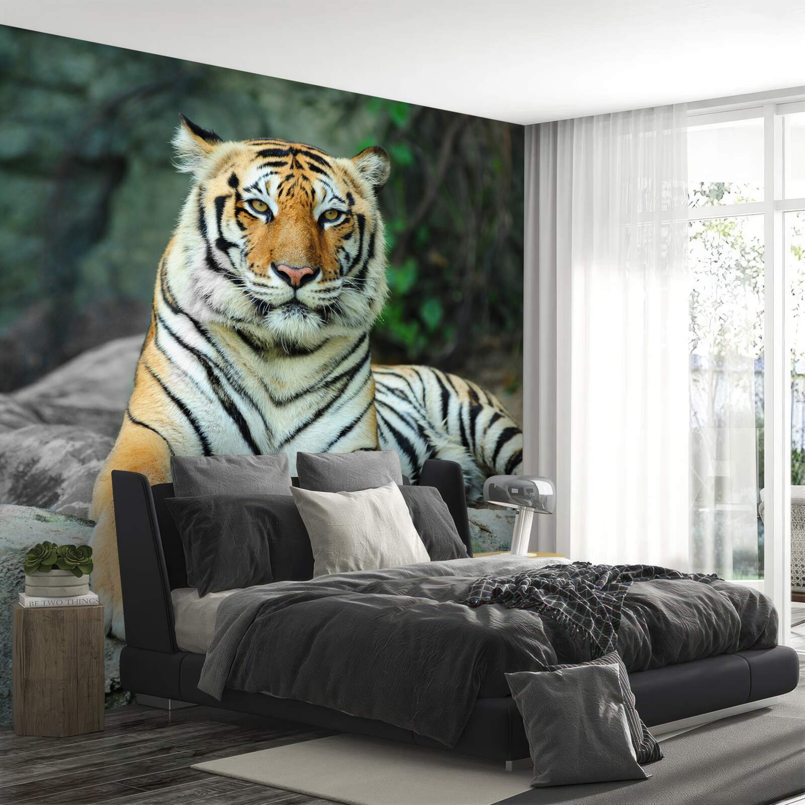 Фотошпалери красивий тигр на відпочинку