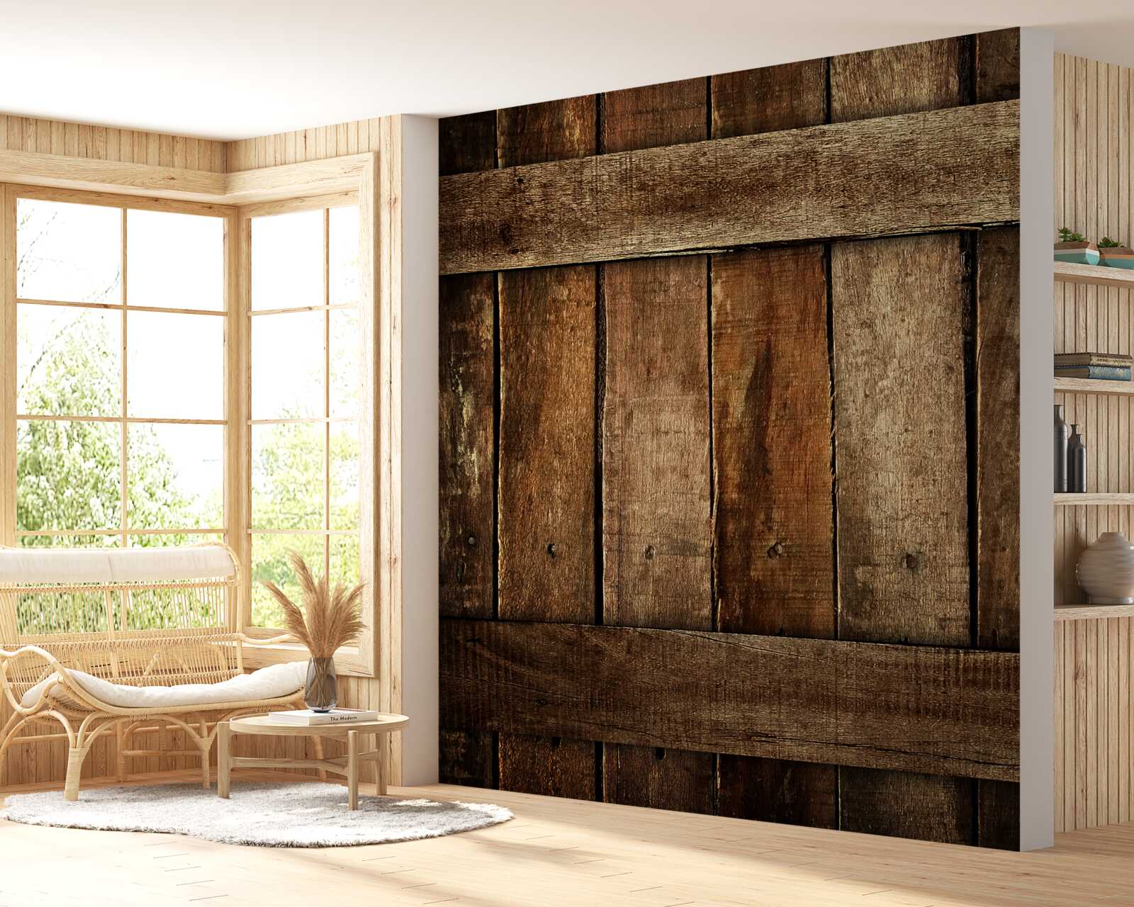 Фотошпалери дерев'яні дошки для огорожі