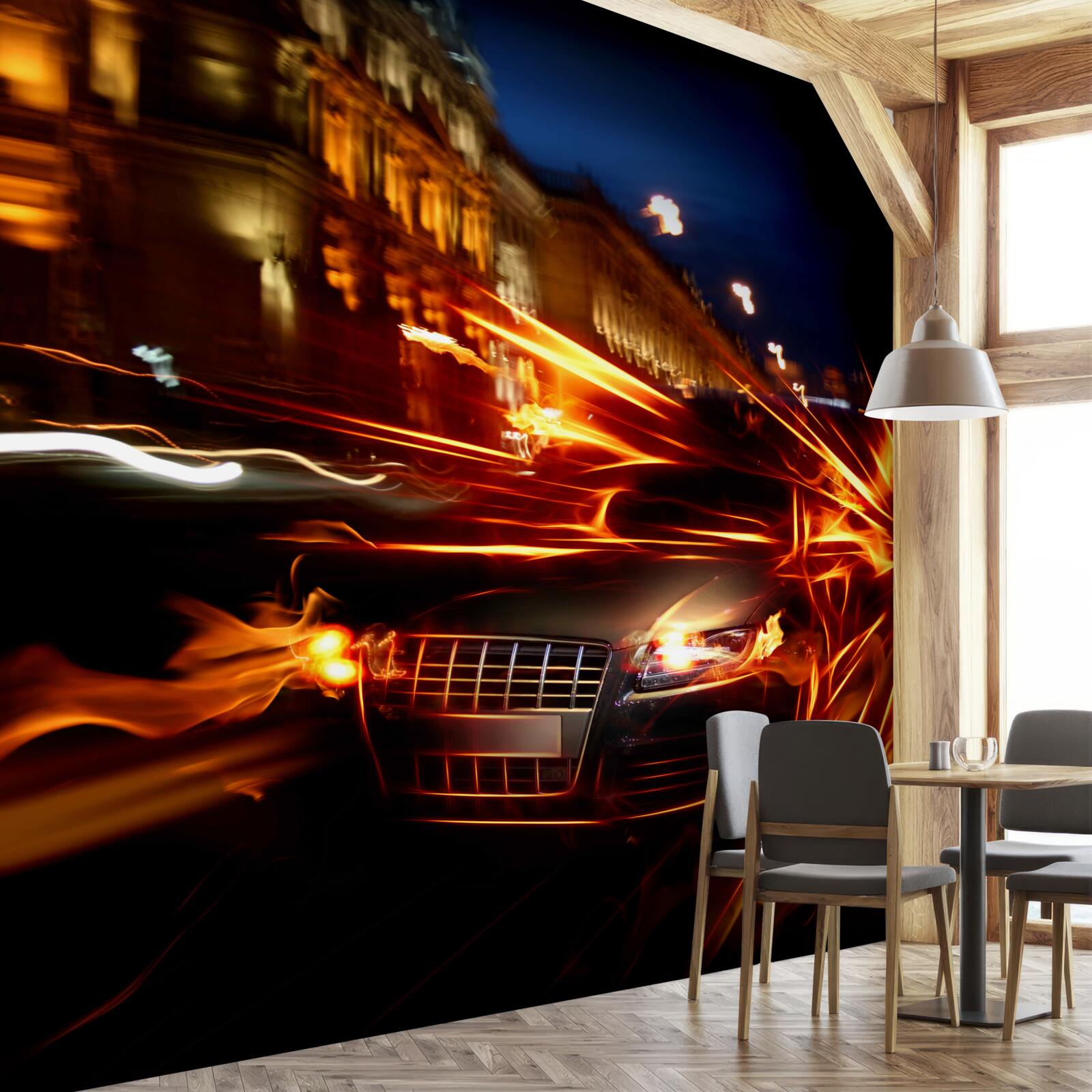 Фотошпалери автомобіль у нічному світлі