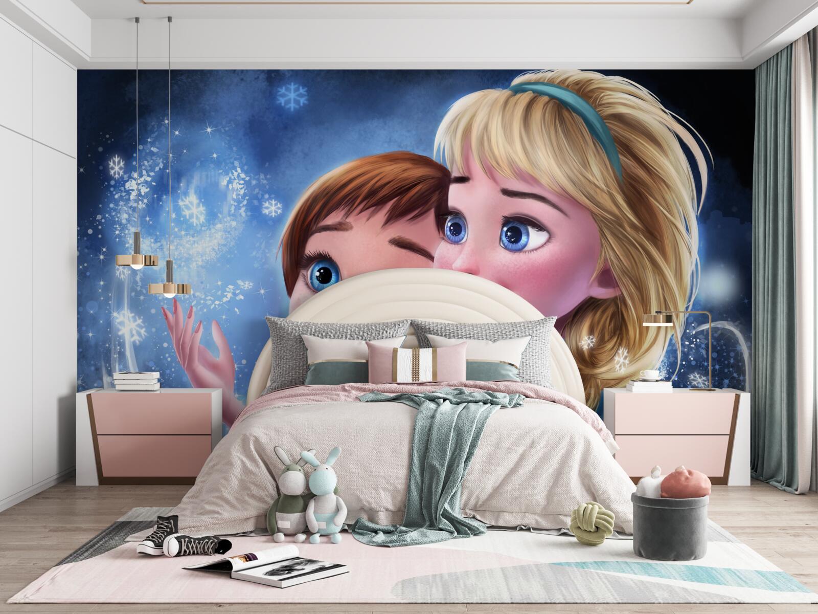 Фотошпалери дві усміхнені дівчини