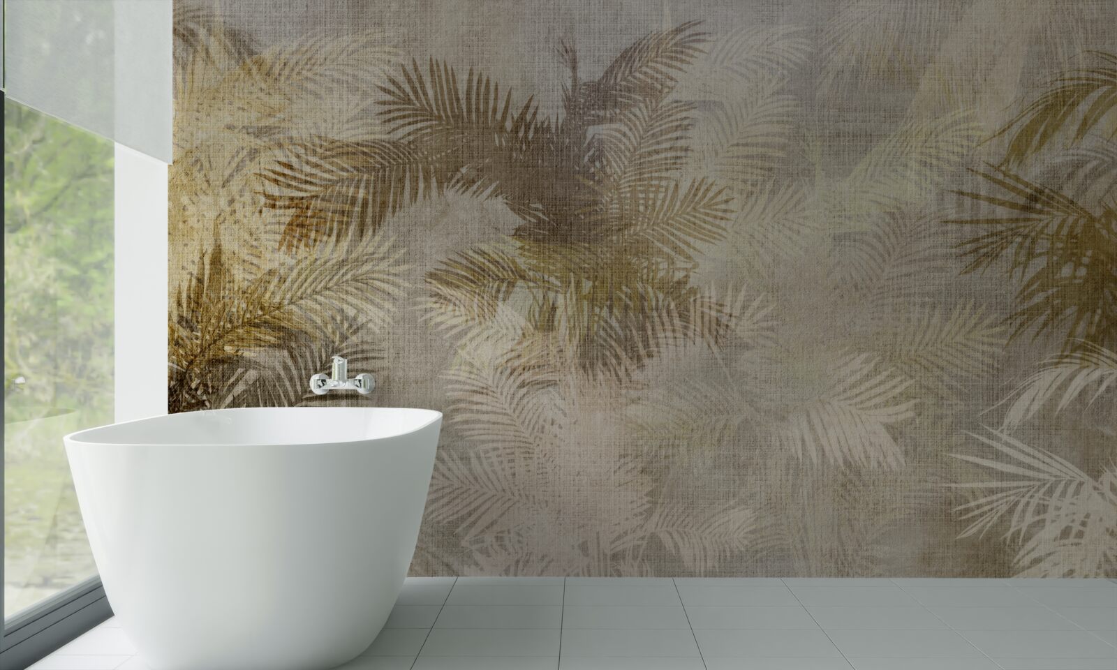 Фотошпалери розпис фону листям папороті