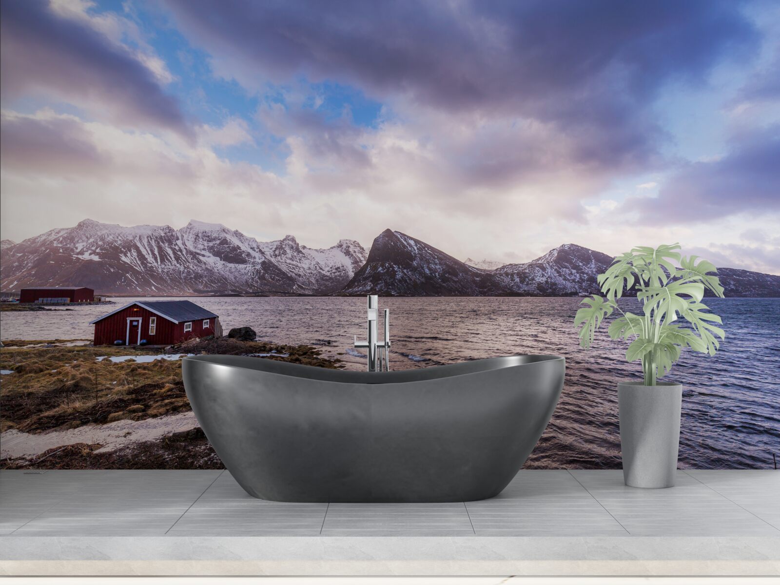 Фотошпалери хмари і вода