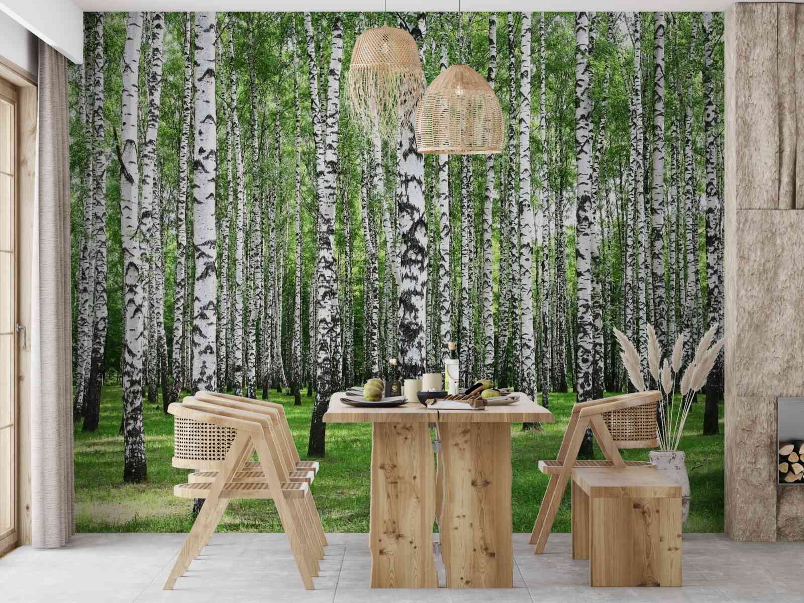 Фотошпалери великий березовий гай