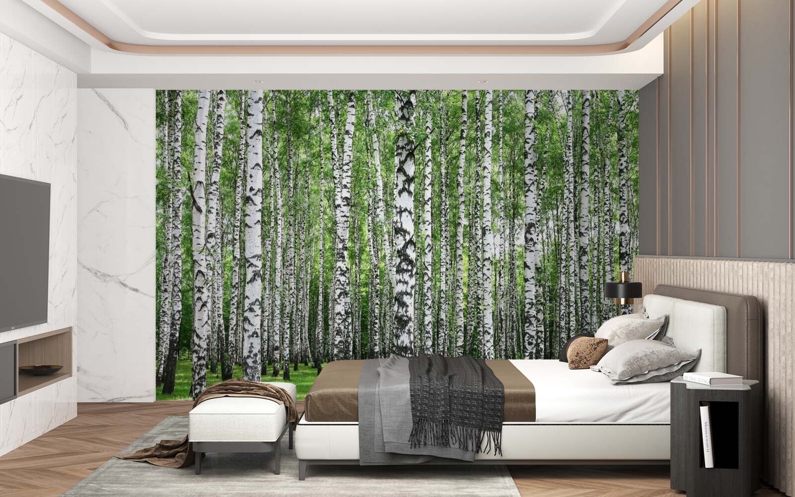 Фотошпалери великий березовий гай