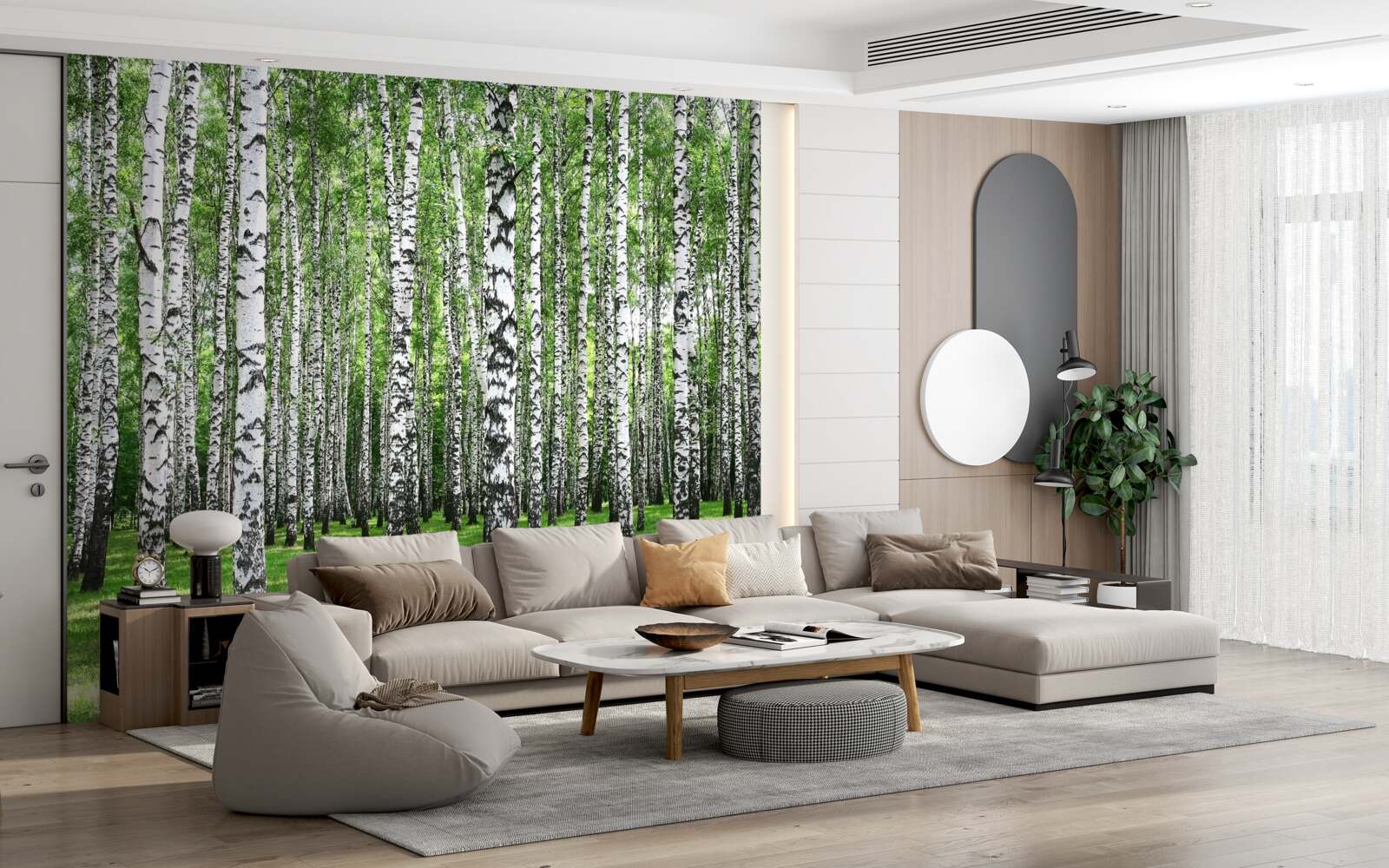 Фотошпалери великий березовий гай