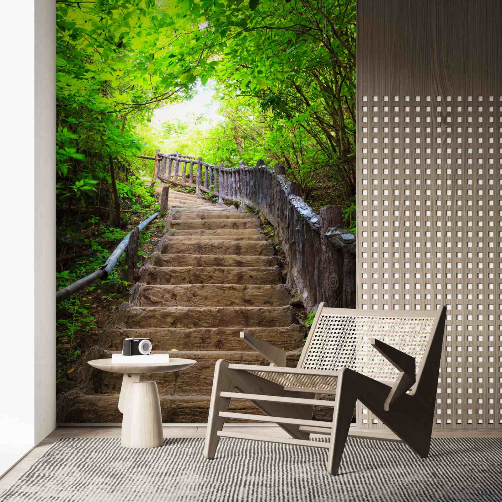 Фотошпалери зелені сходи