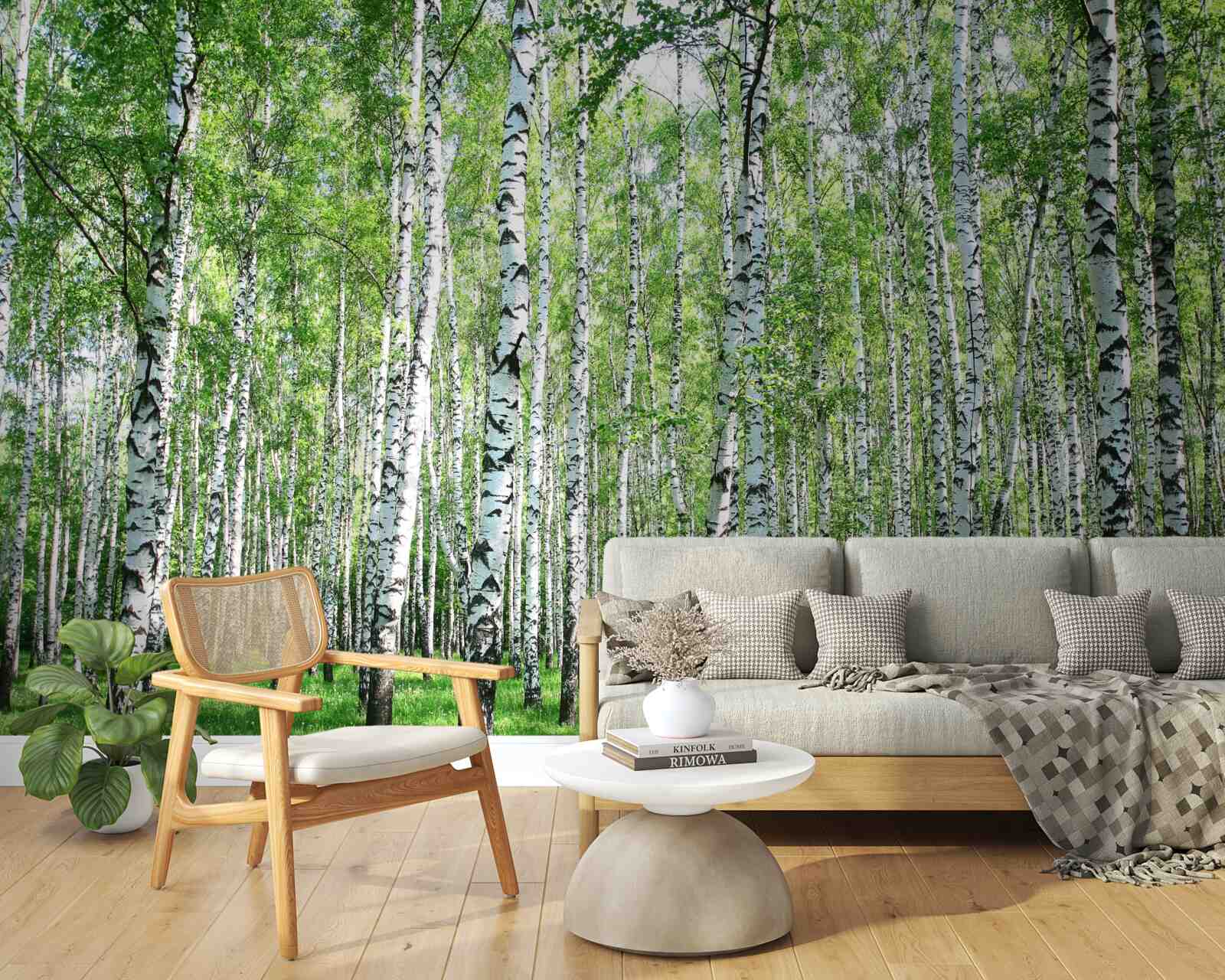 Фотошпалери граціозні, до неба берізки