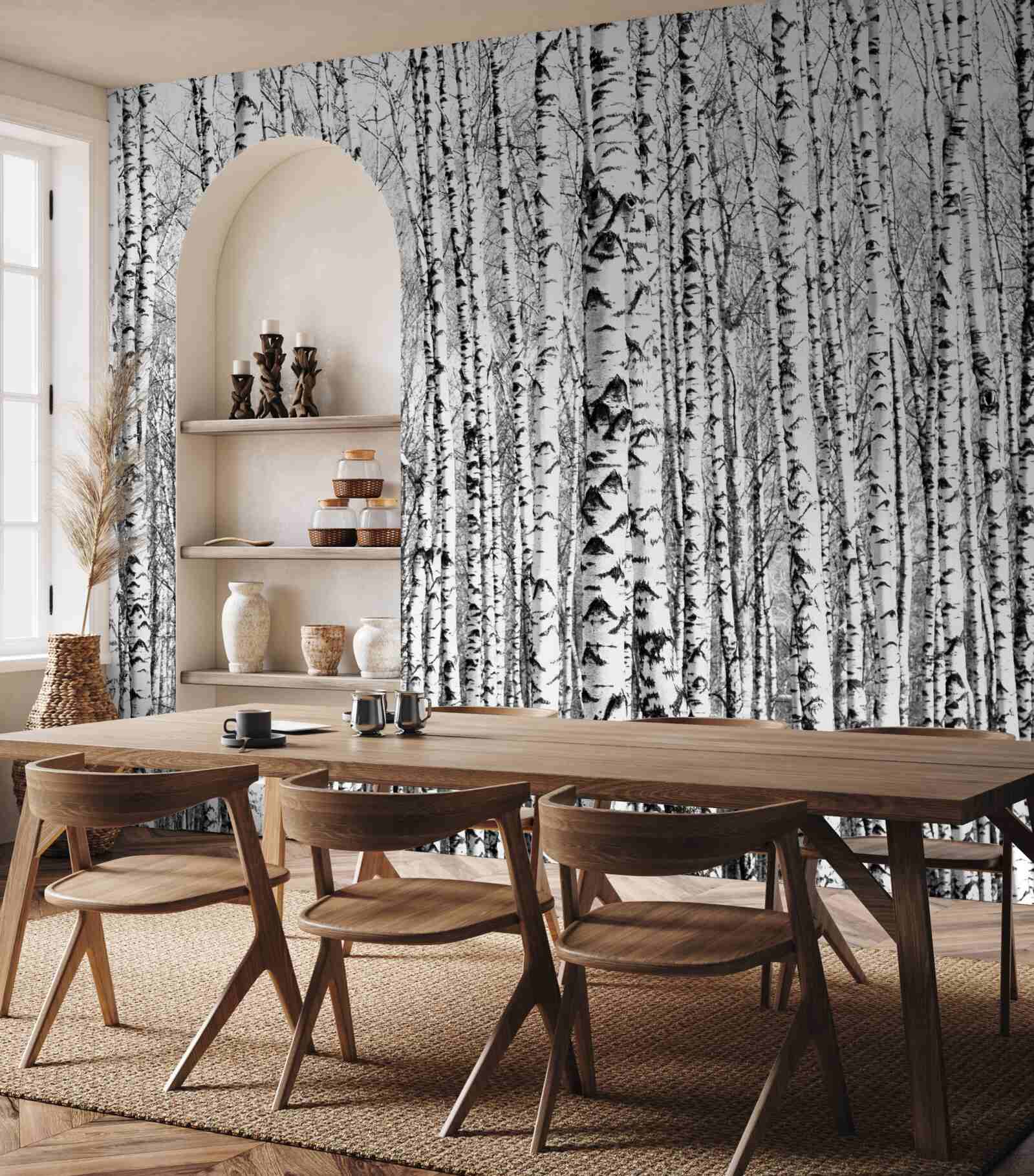 Фотошпалери багато беріз