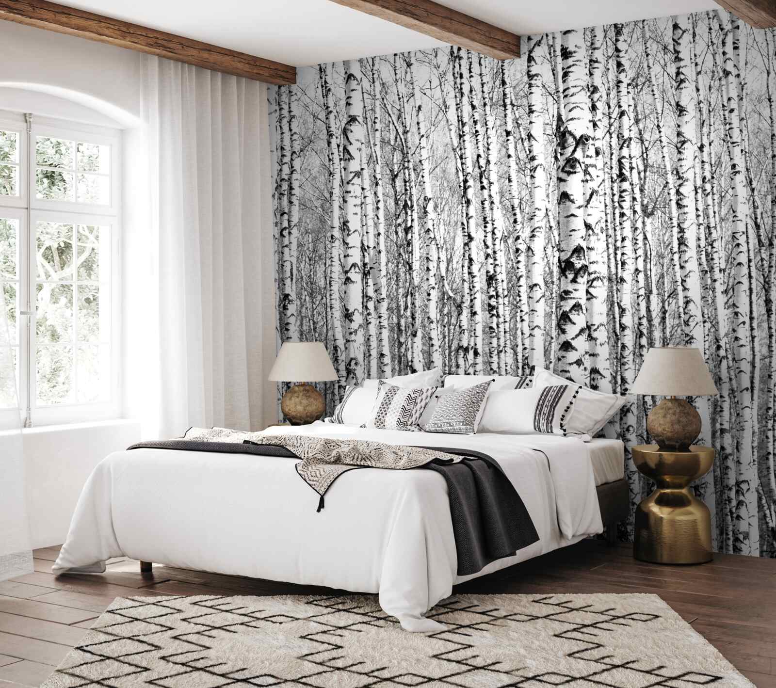 Фотошпалери багато беріз