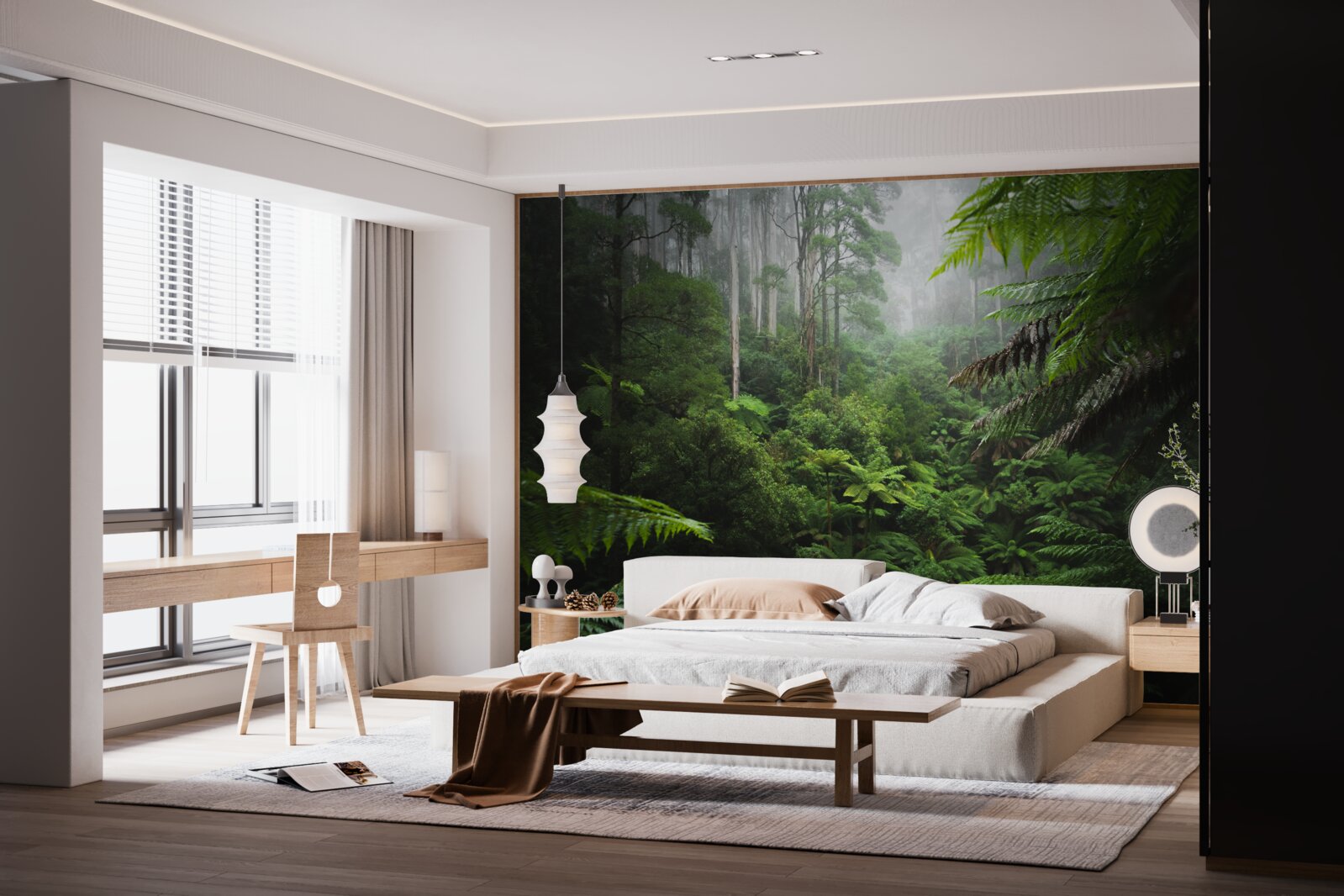 Фотошпалери густий смарагдовий ліс